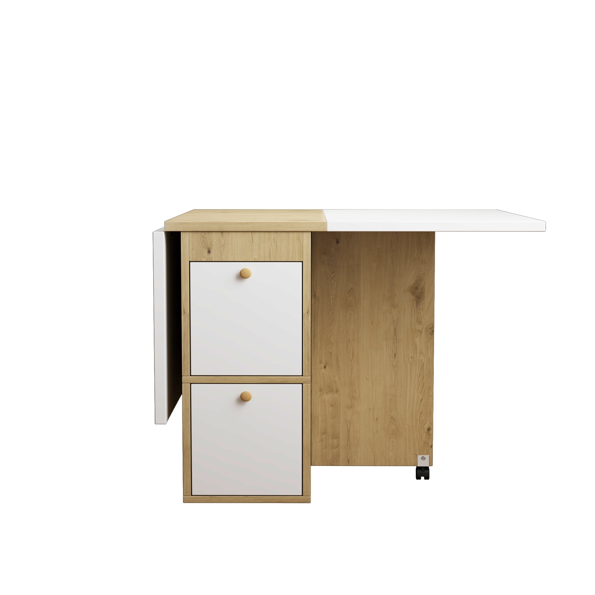 Logidon Eettafelset Wit Eiken 120x80x75cm met Vier Stoelen