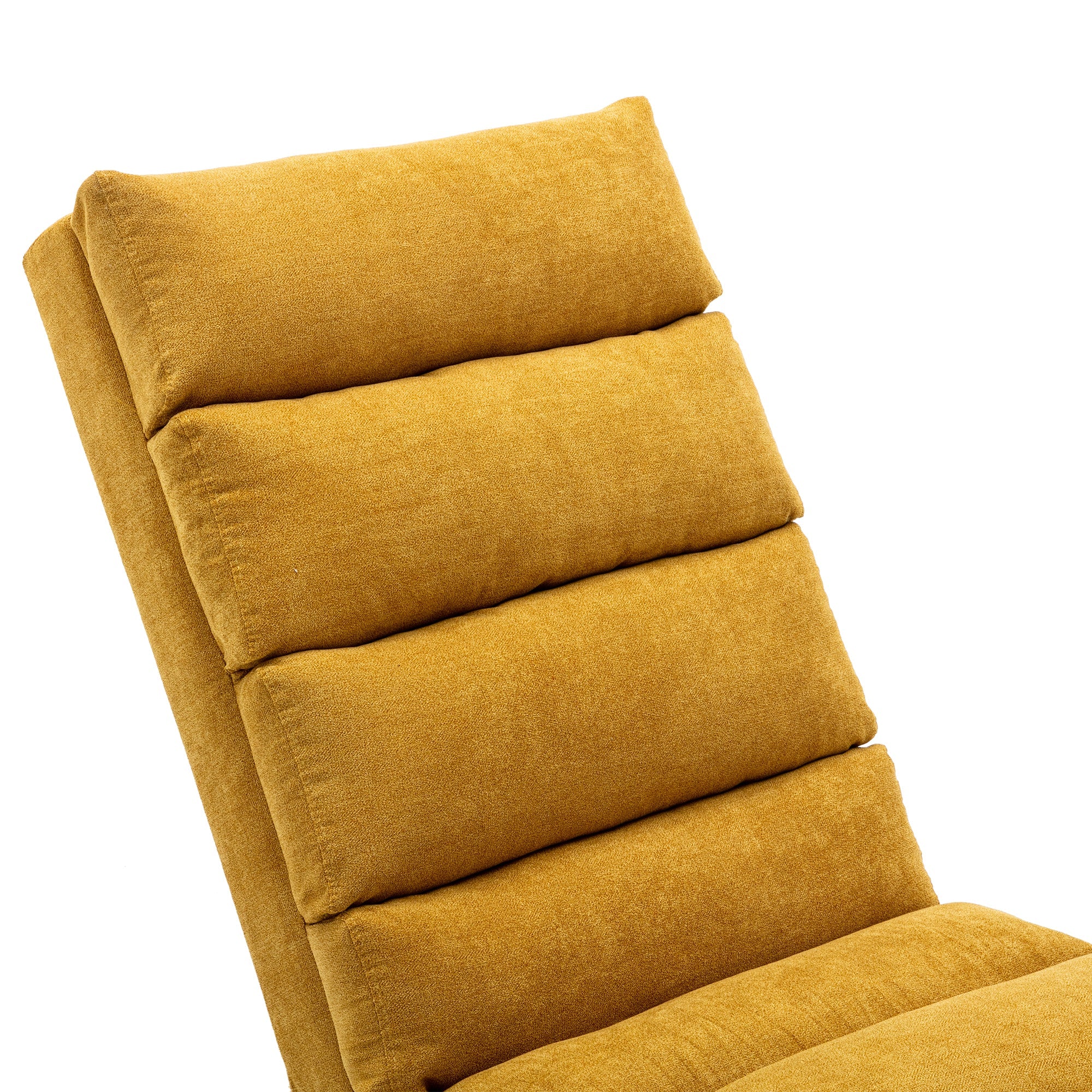 Logidon Linnen Massage Chaise Longue Met Afstandsbediening Mosterdgeel