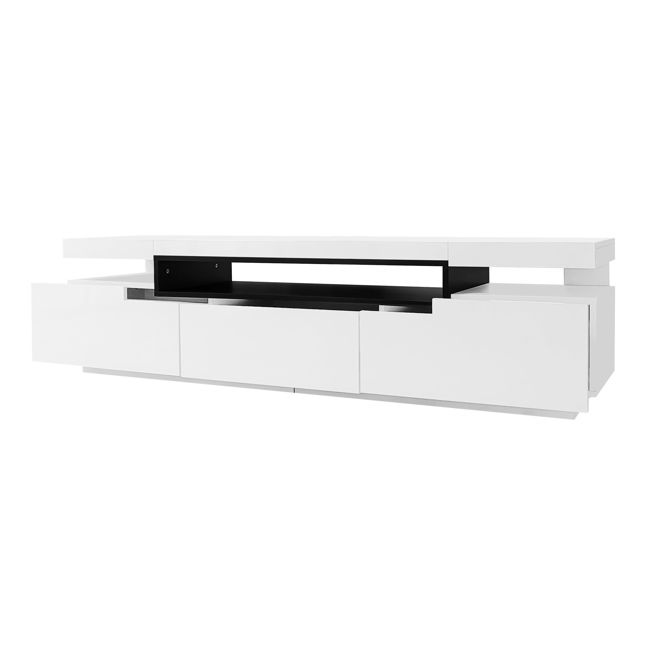 Logidon Elegant hoogglans TV-meubel wit 160x39x42cm met LED