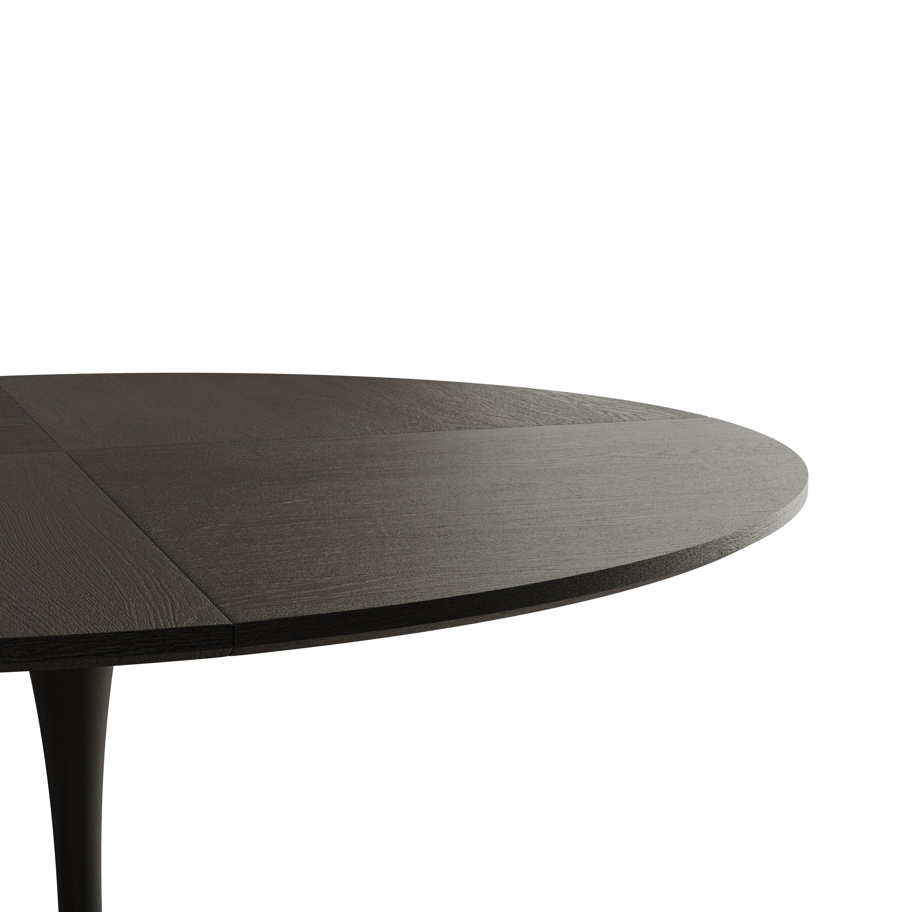 Logidon ronde eettafel 120 cm zwart houtlook metalen onderstel