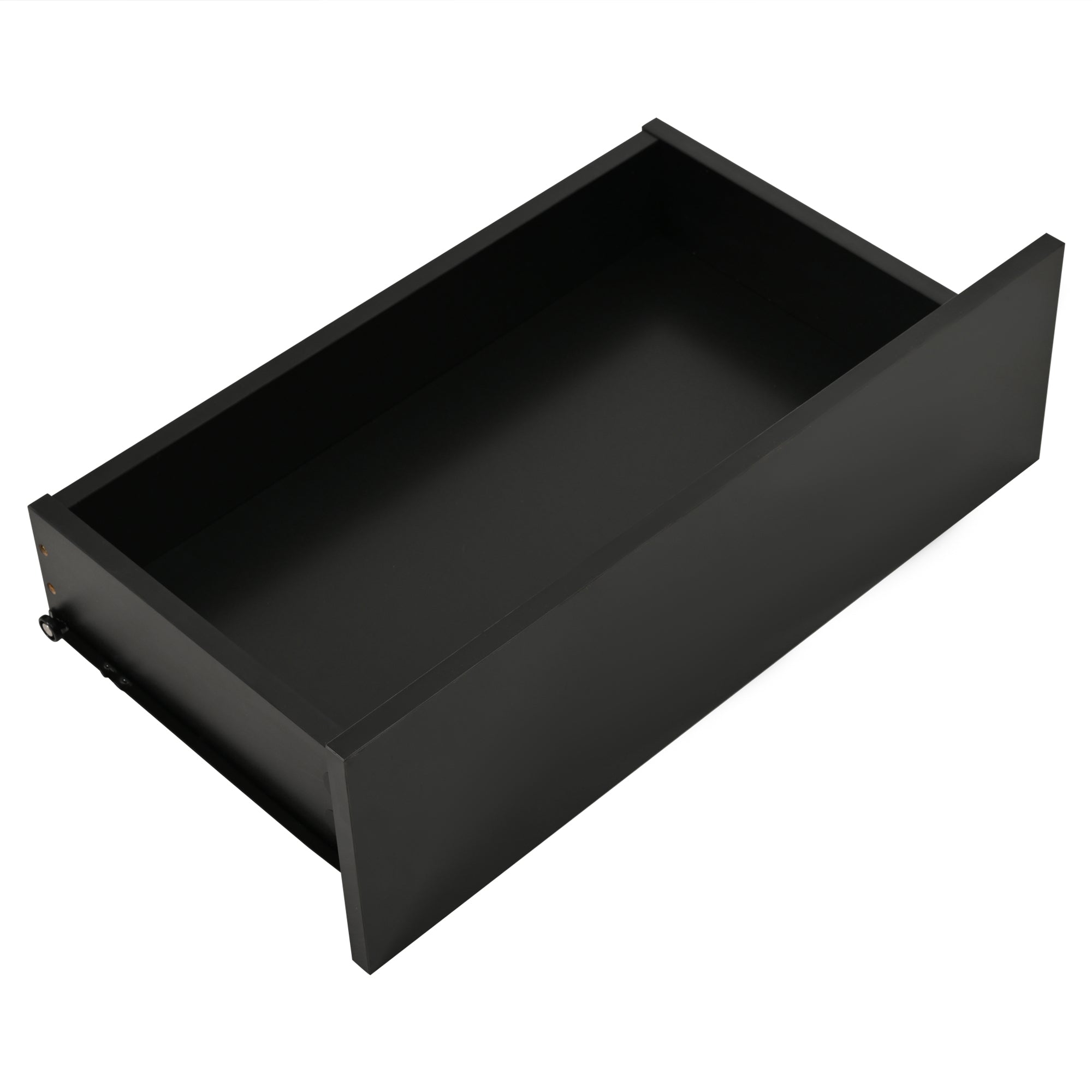 Logidon Zwarte hoogglans salontafel 100x50x31 cm met lade LED lichtstrip