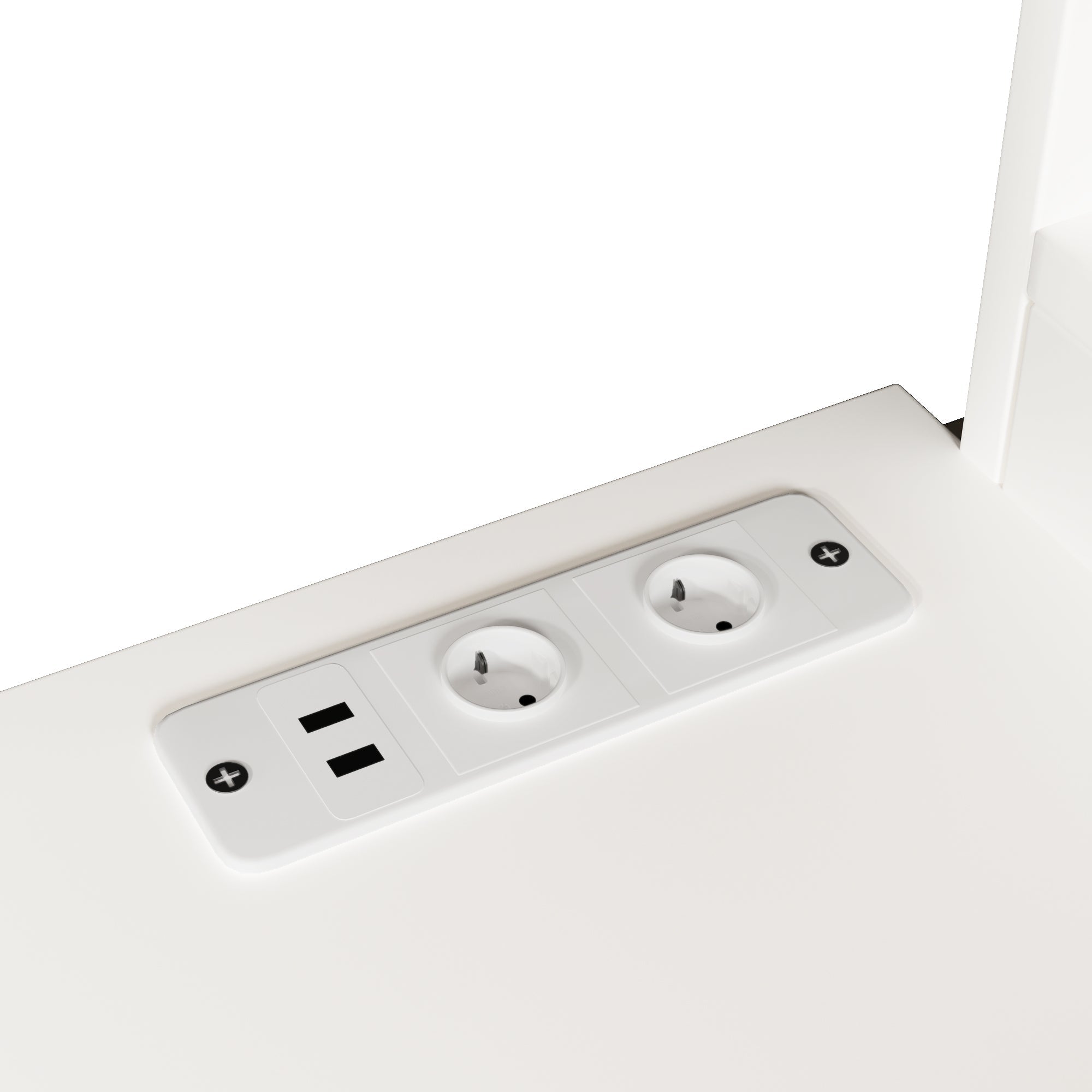 Logidon hoogslaper 90x200cm met LED verlichting raamvorm wit naturel