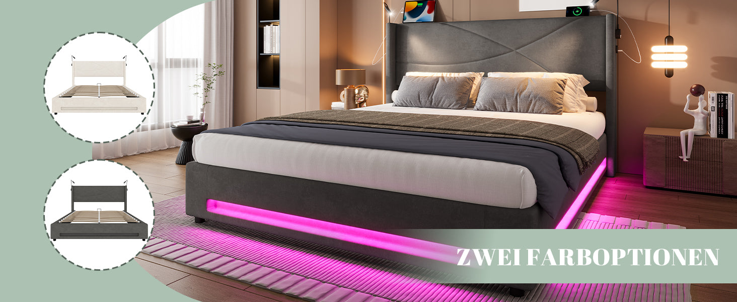 Logidon bedframe 160x200 cm met hydraulische opbergruimte