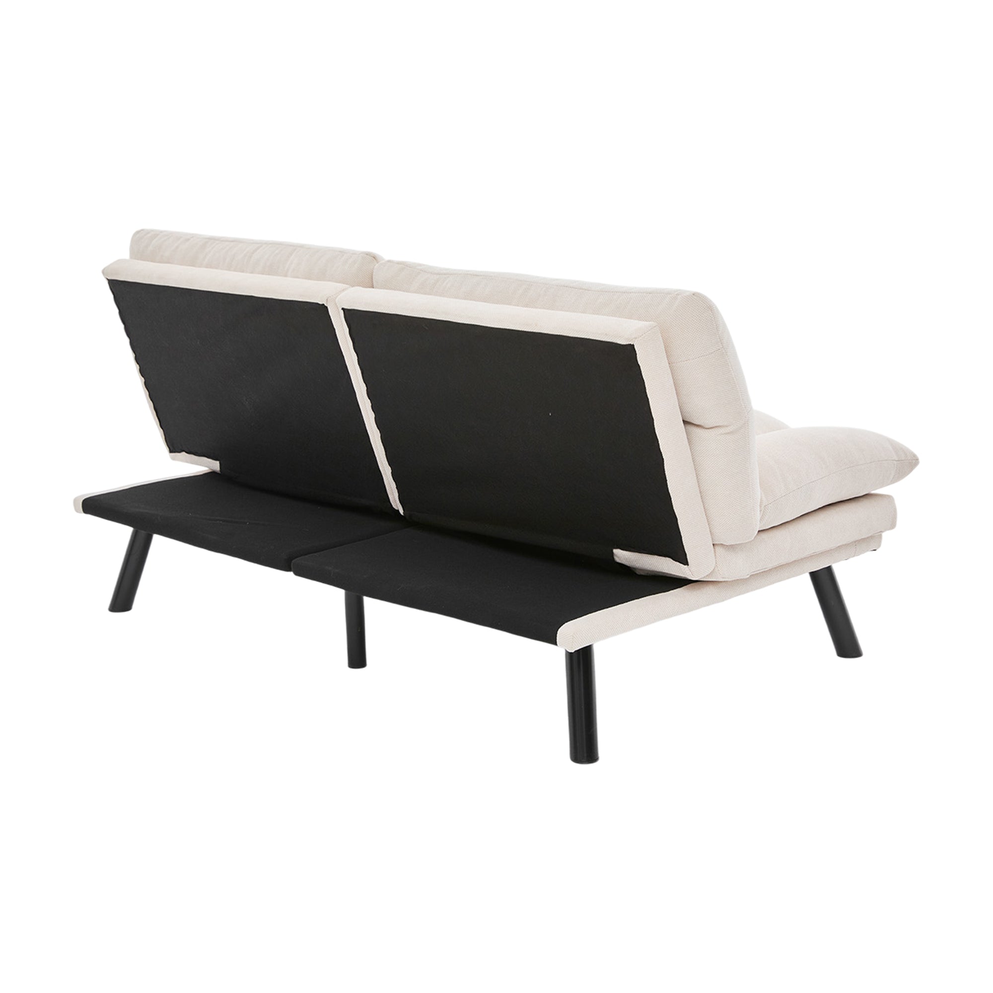 Logidon Moderne Tweezits Chenille Bank Beige Fluweel 165 x 90 x 76 cm