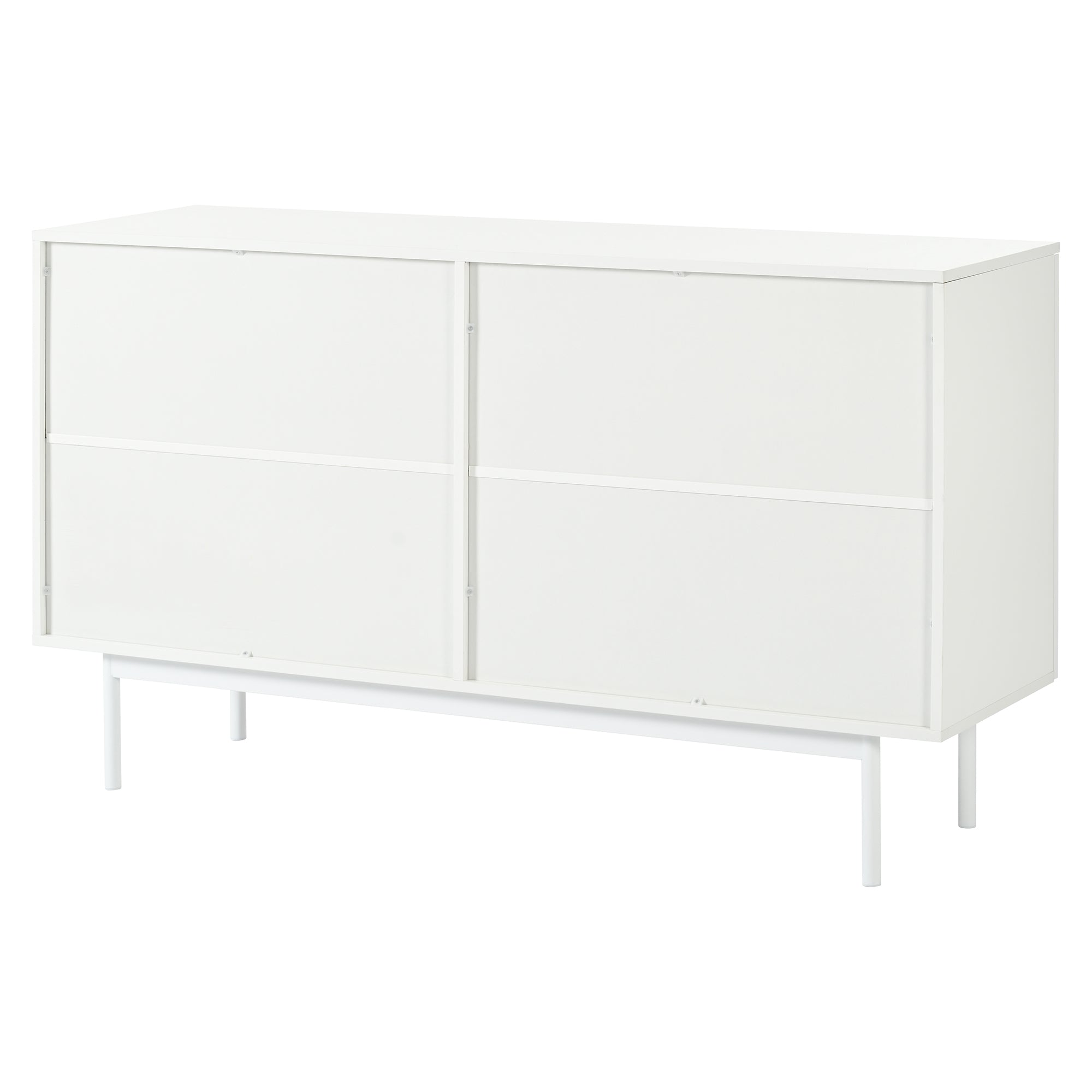 Logidon dressoir zuiver wit met 4 deuren in boogpatroon 140x42x80 cm