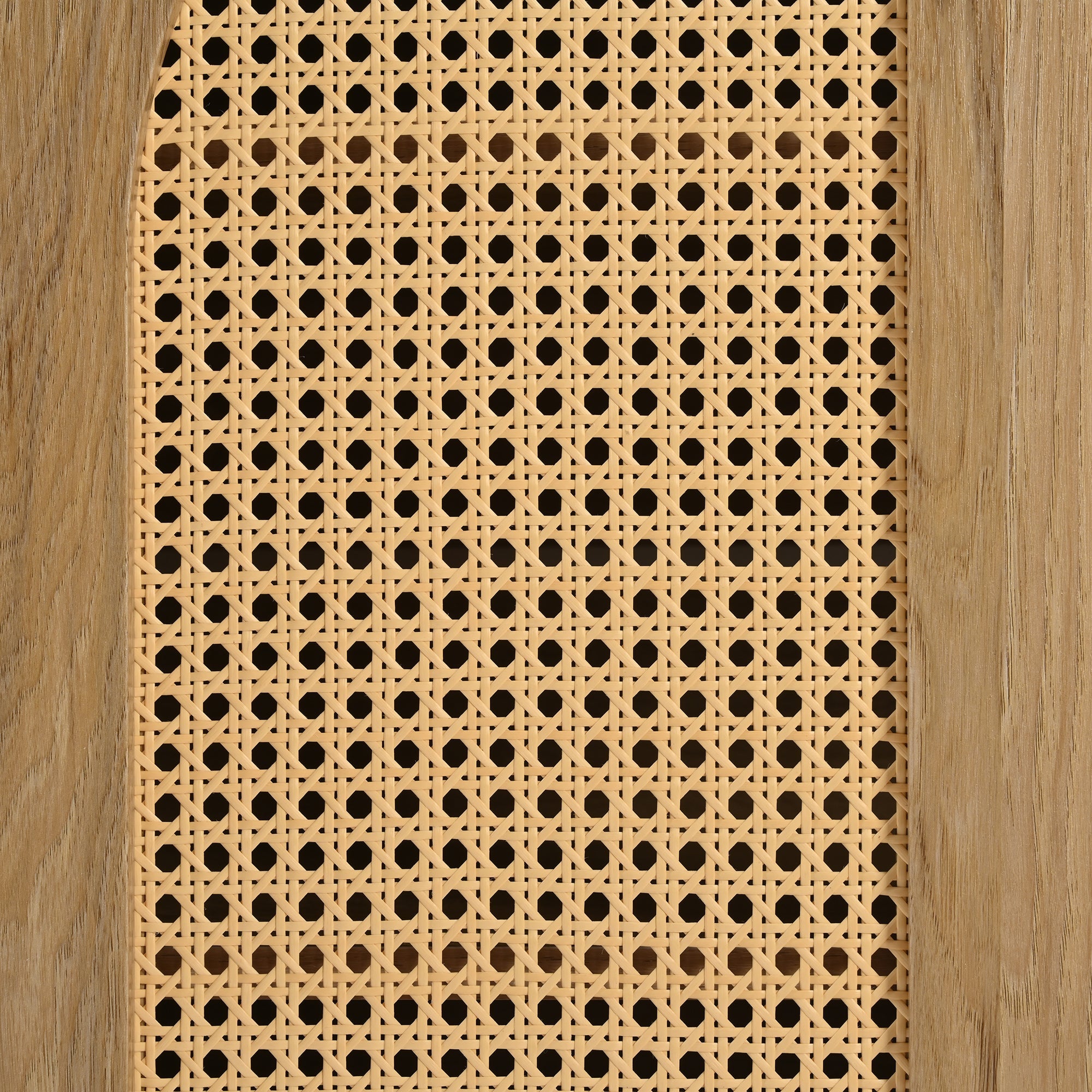 Logidon Dressoir 145x40x80 cm met vier rotan deuren natuurlijk hout