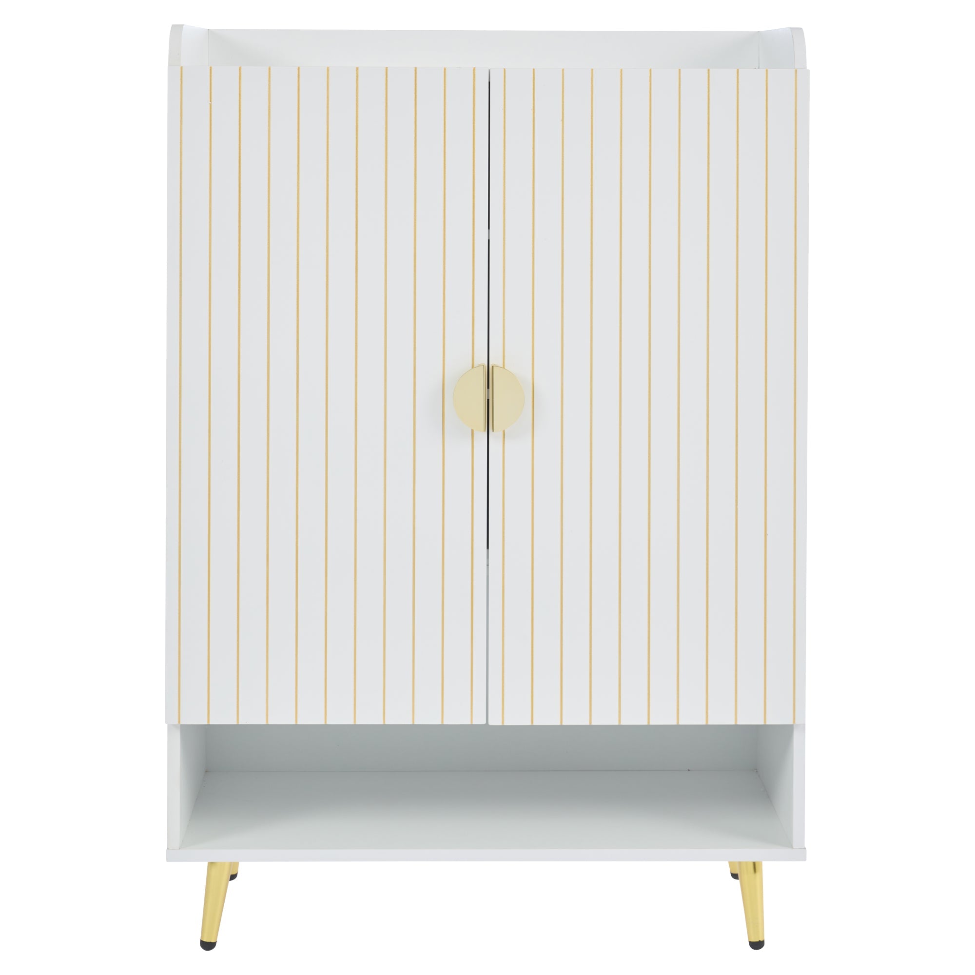 Logidon moderne schoenenkast wit MDF met deuren, 3 niveaus