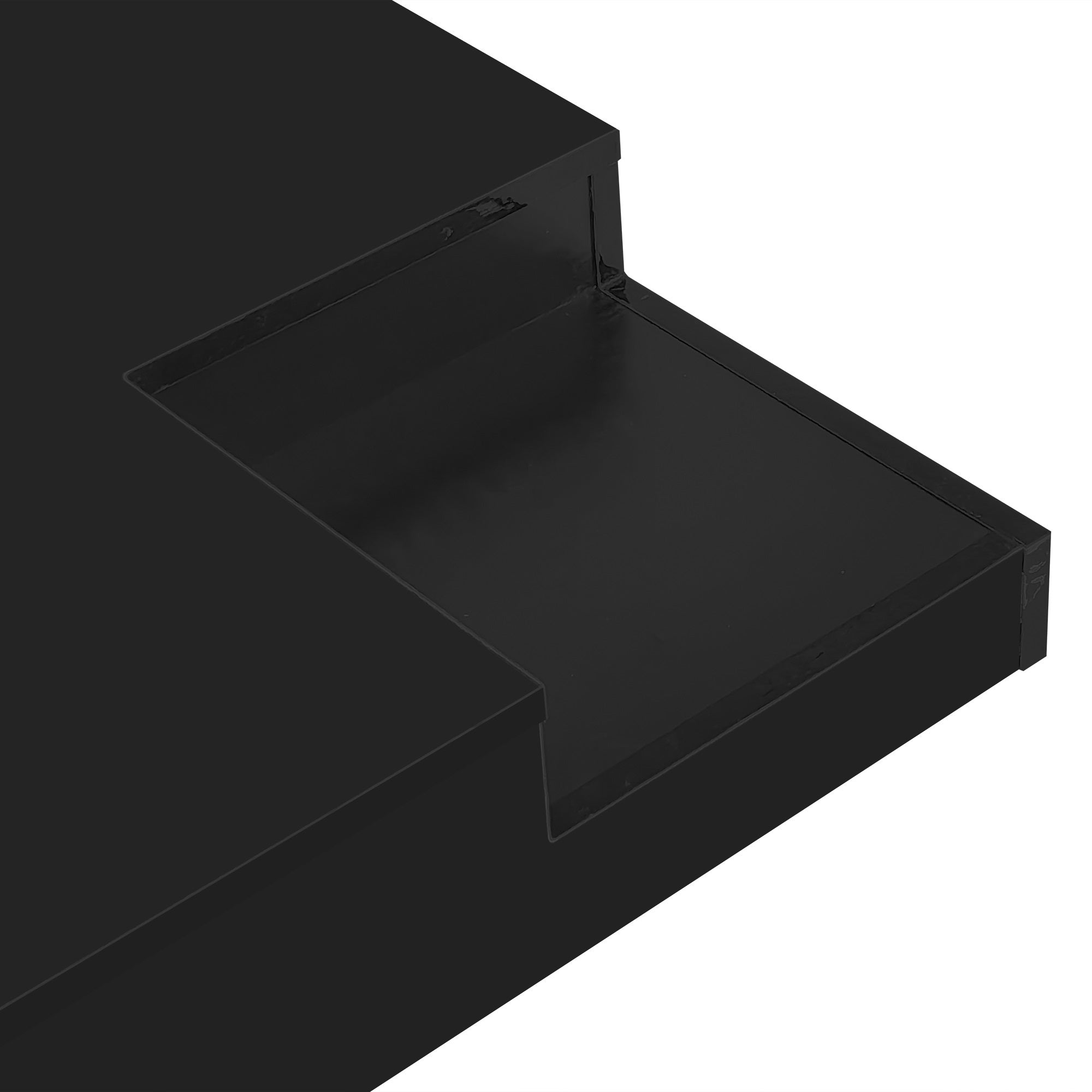 Logidon Hoogglans Salontafel Uitneembare Box Wit Zwart 72x72x30 cm
