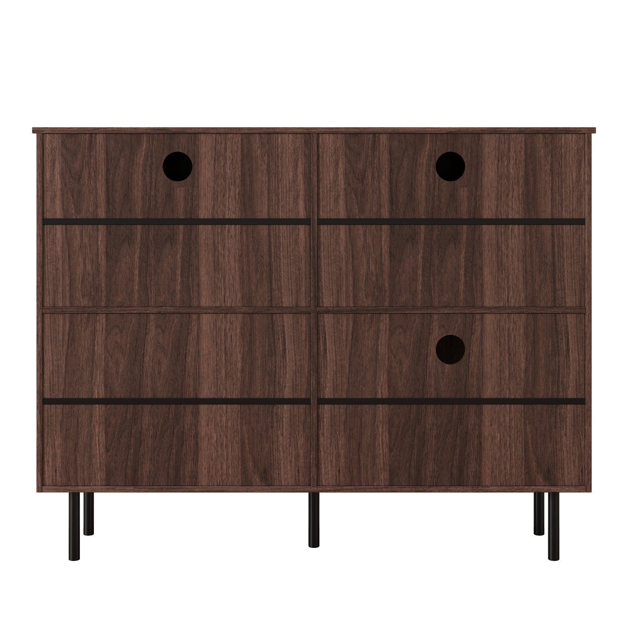 Logidon smalle schoenenkast 120x28x92 cm walnoot bruin 4 deuren