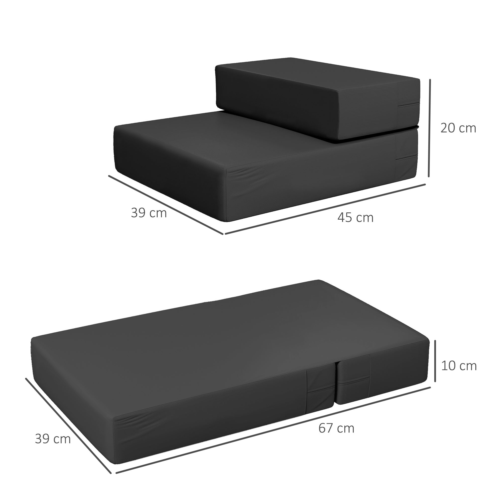 Logidon Dierentrap Opvouwbaar 2 Treden Zwart L45xB39xH20cm