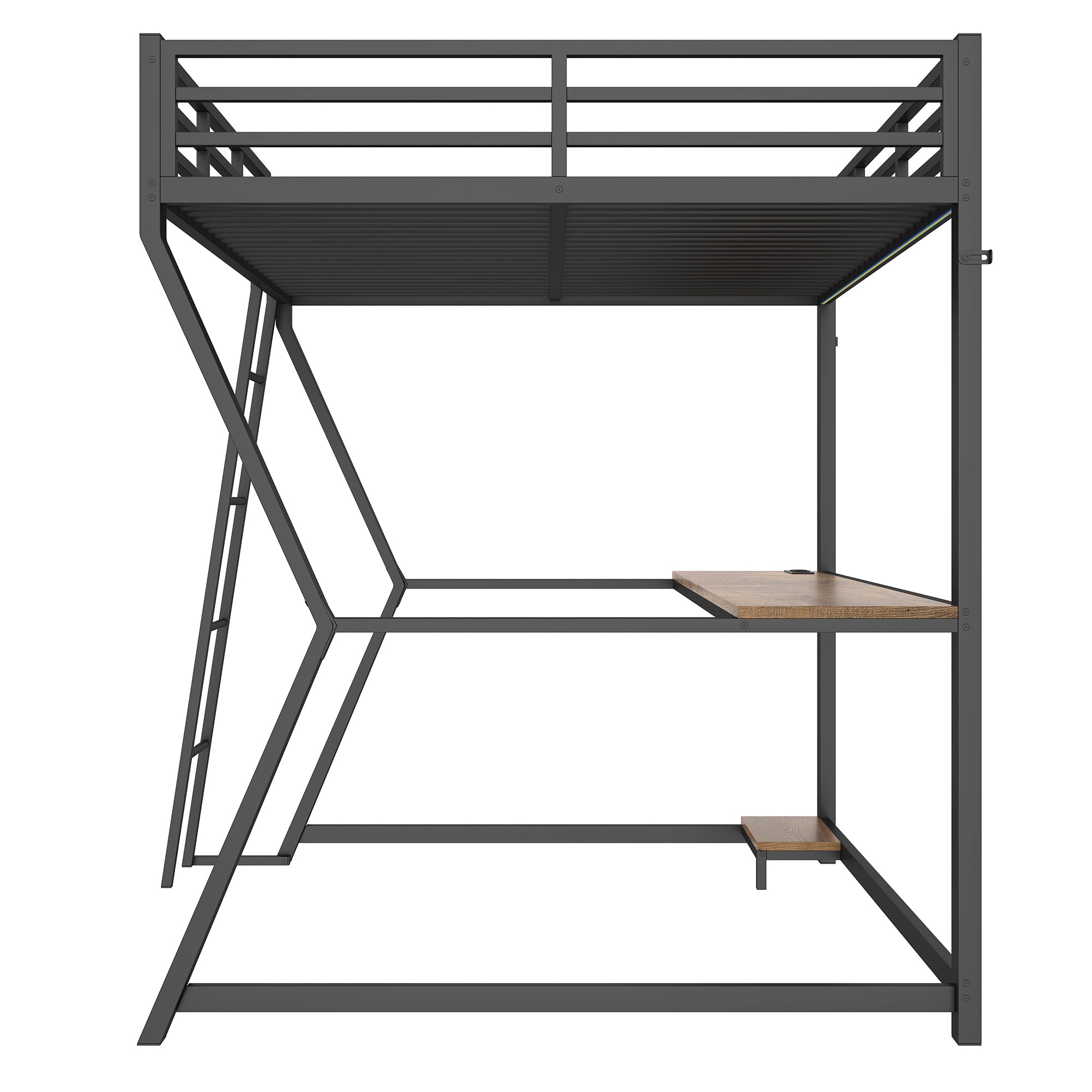 Logidon loft bed 140x200 cm with LED lighting and desk