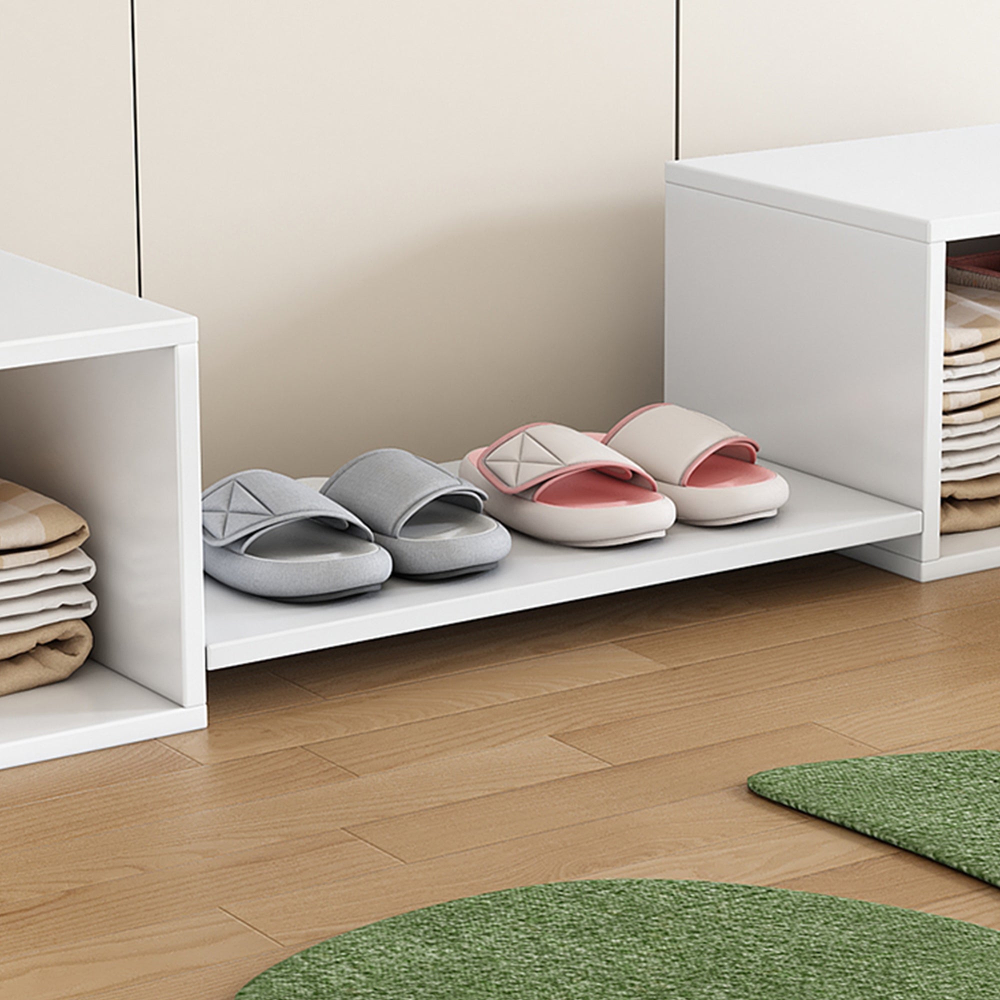 Logidon Shoe Cabinet White 189x40x34.5 cm - Versatile shoe bench