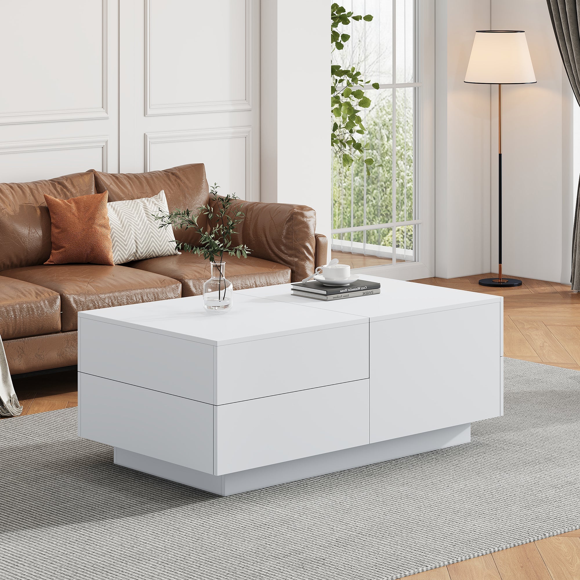 Logidon moderne salontafel met schuiflades 90x55x45