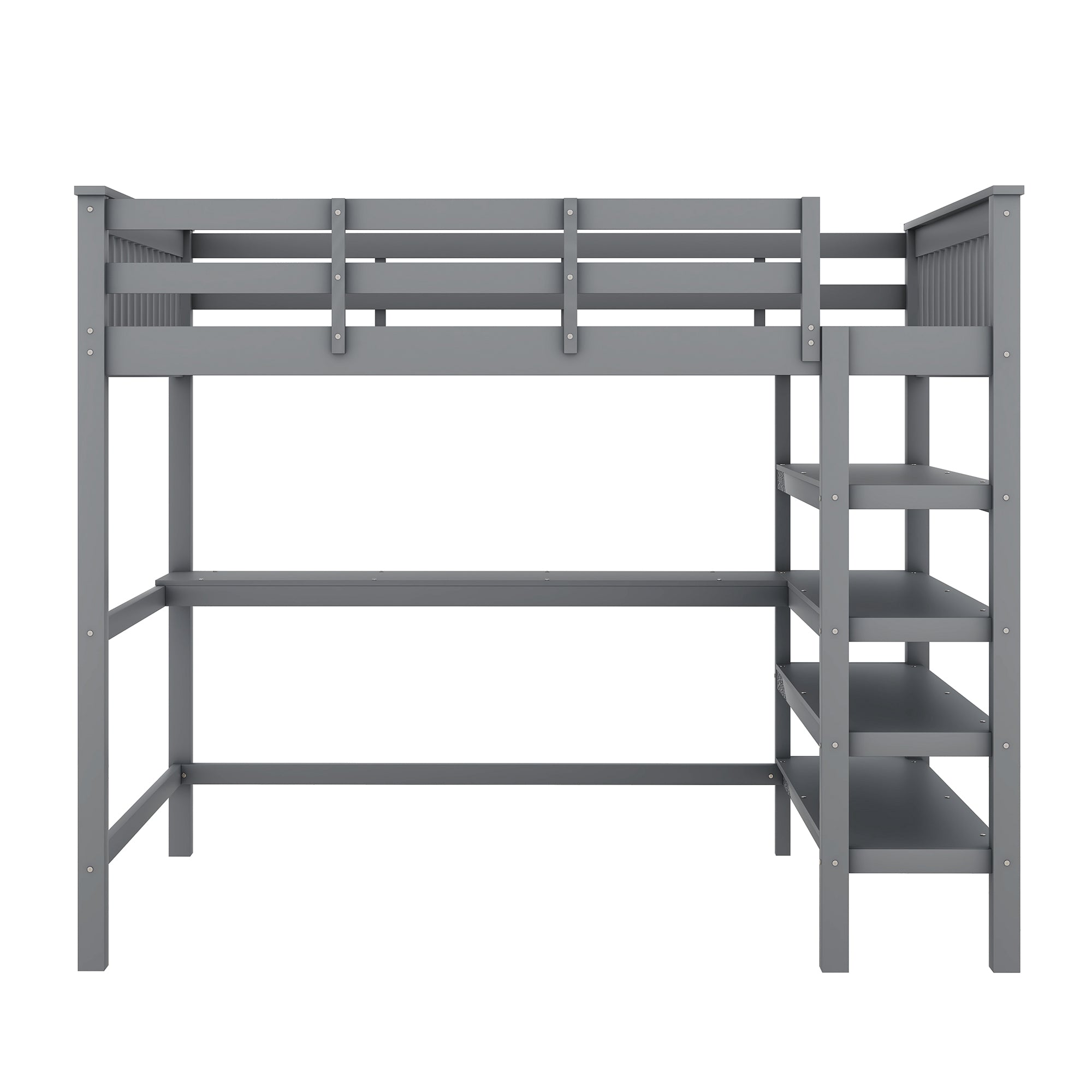 Logidon hoogslaper 140x200 met opbergvakken bureau grijs