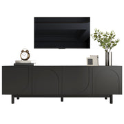 Logidon Modern Black TV Cabinet 175 cm Adjustable Panels