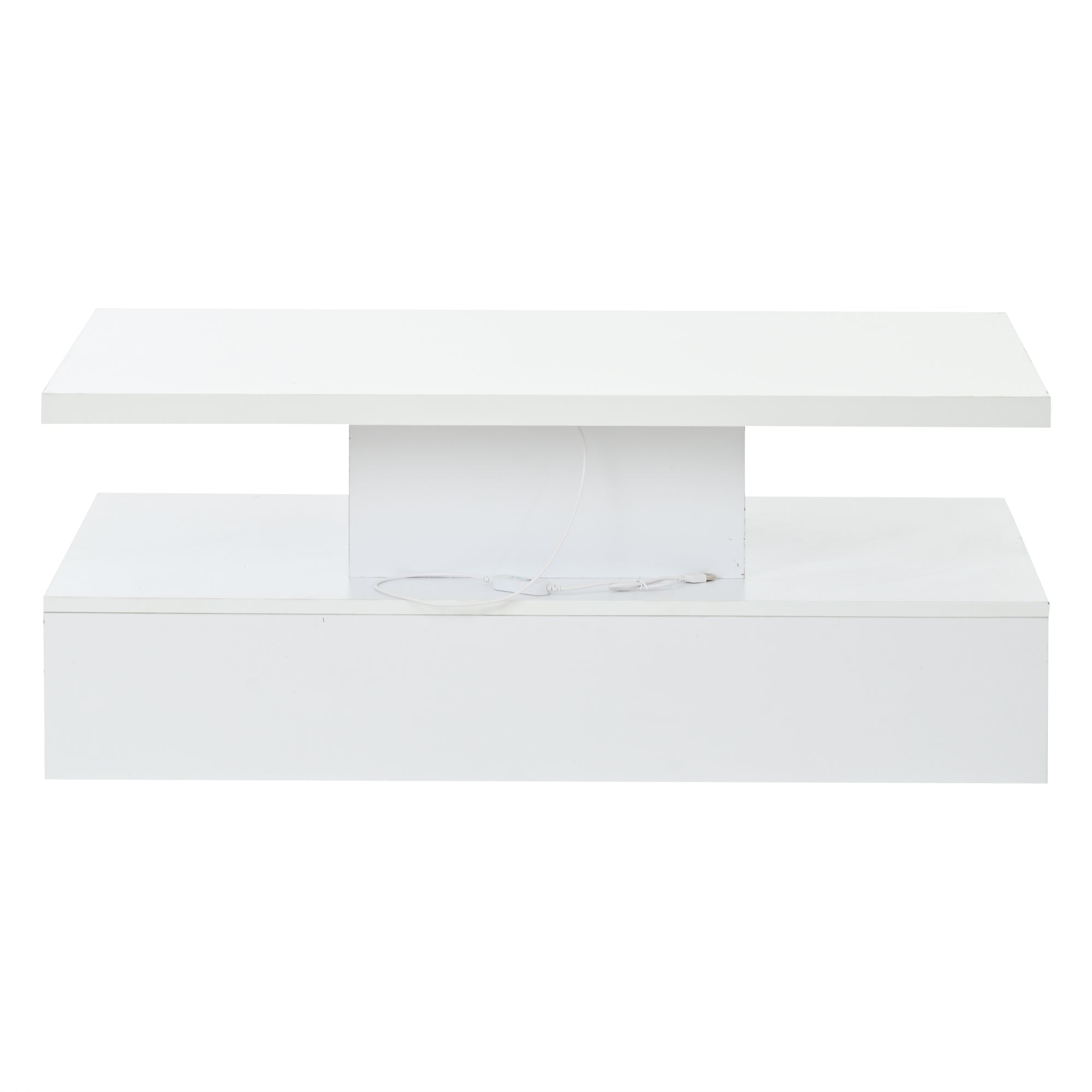 Logidon Salontafel met twee niveaus, witte LED-verlichting