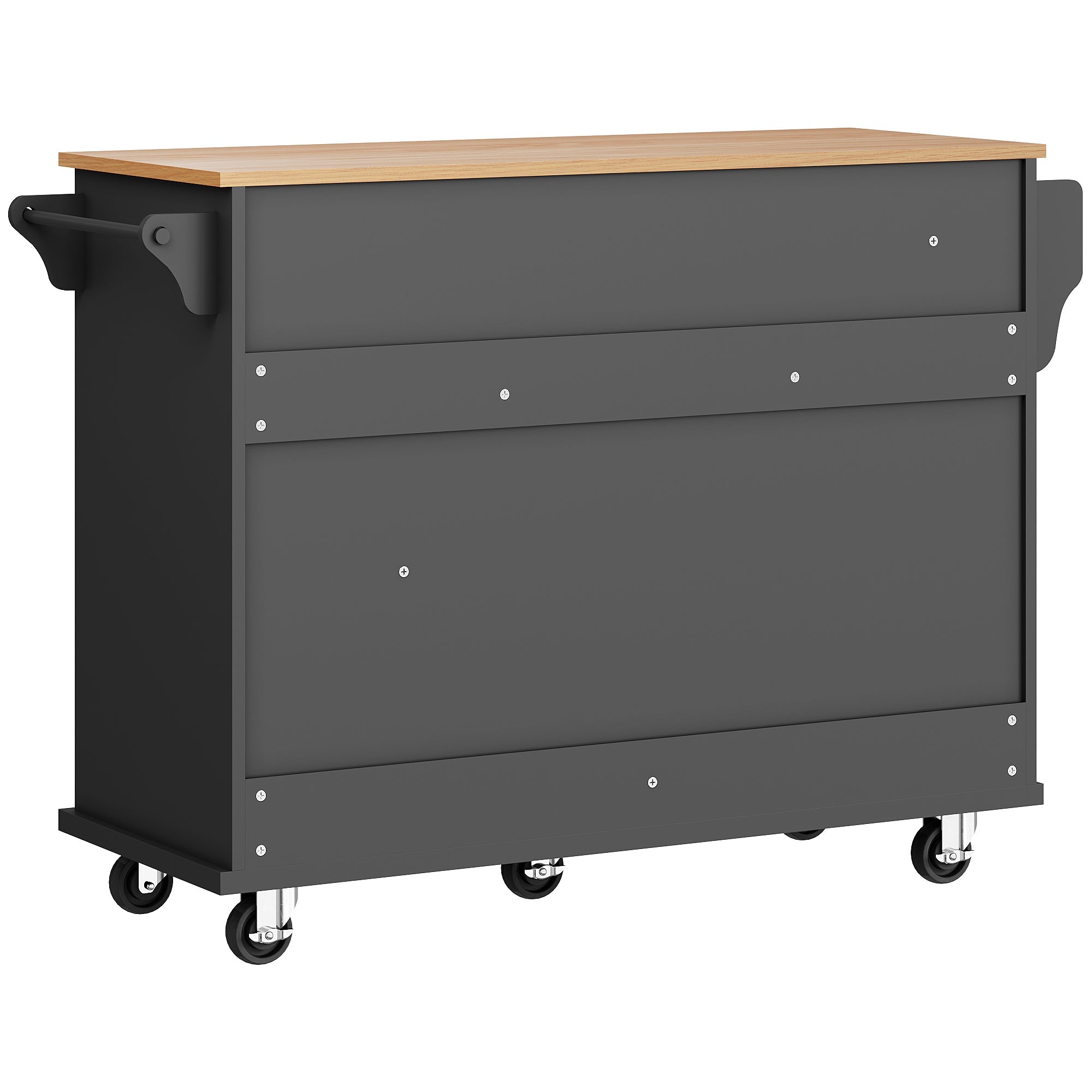 Logidon Restauratiewagen Zwart 134x46x92 cm Mobiel DualUse Design