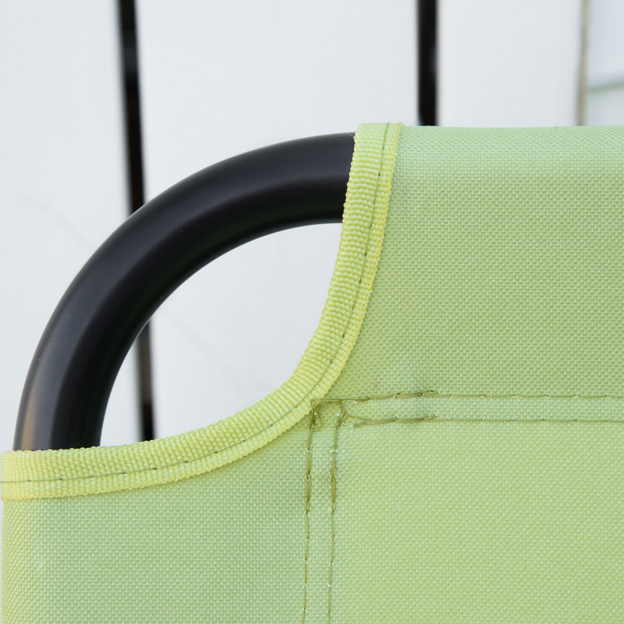 Logidon Twee opvouwbare campingstoelen met bekerhouder lichtgroen