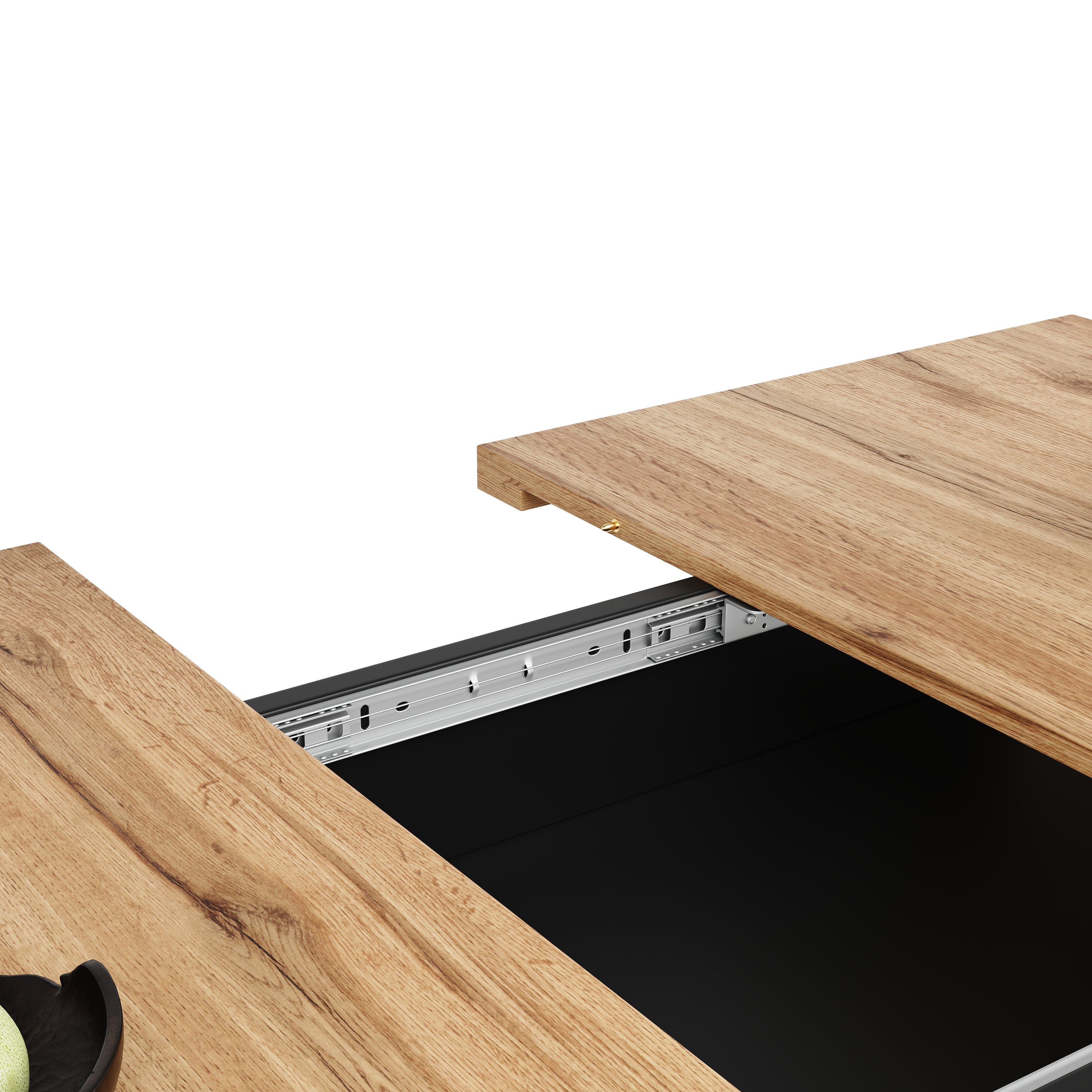 Logidon eettafel telescopische tafel 140×80 cm met drie opbergniveaus