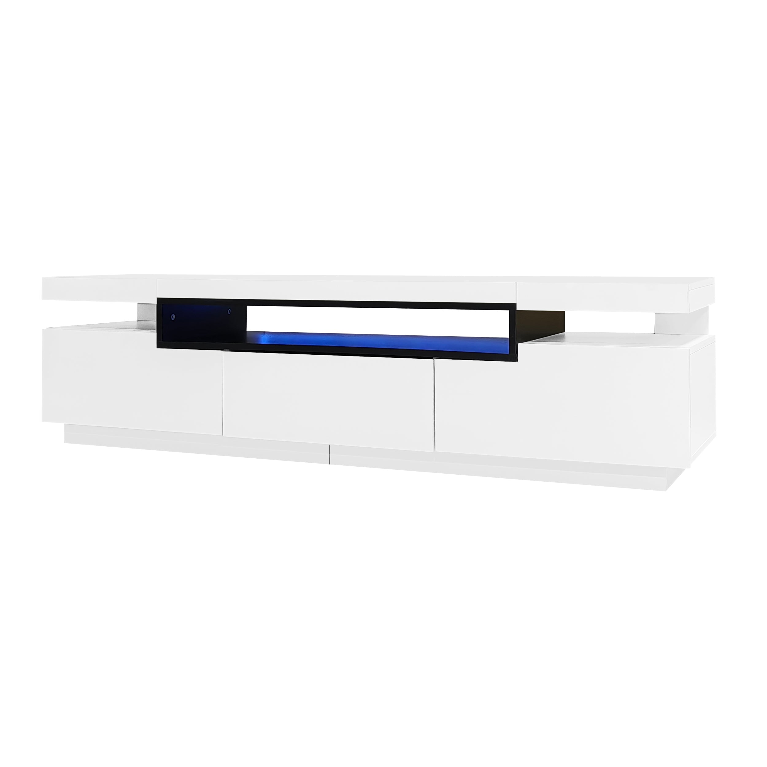 Logidon Elegant hoogglans TV-meubel wit 160x39x42cm met LED