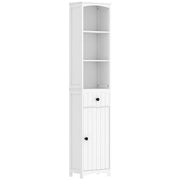 Logidon tall bathroom cabinet white 3 shelves, 1 drawer 34x24x170.5 cm