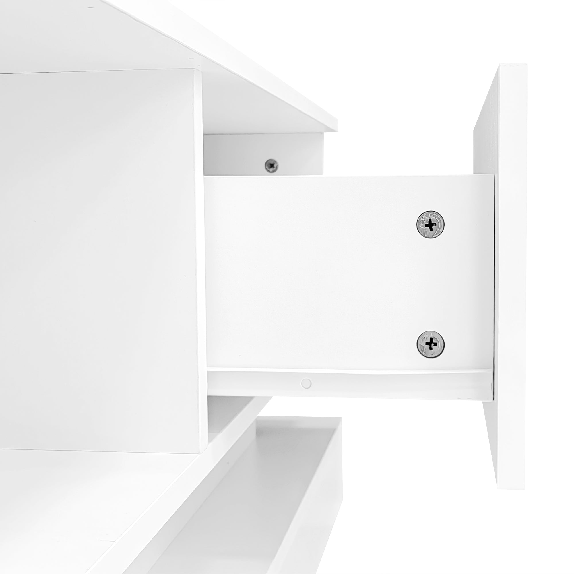 Logidon wit TV-meubel 160 cm met LED-verlichting app bediening