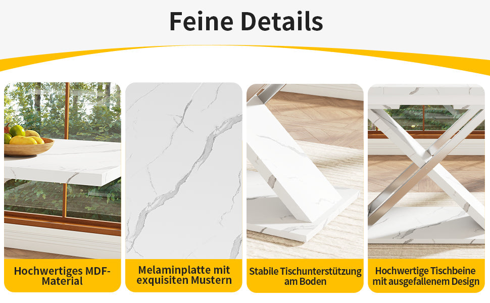 Logidon Uitschuifbare eettafel wit 118-157 cm met gekruiste poten