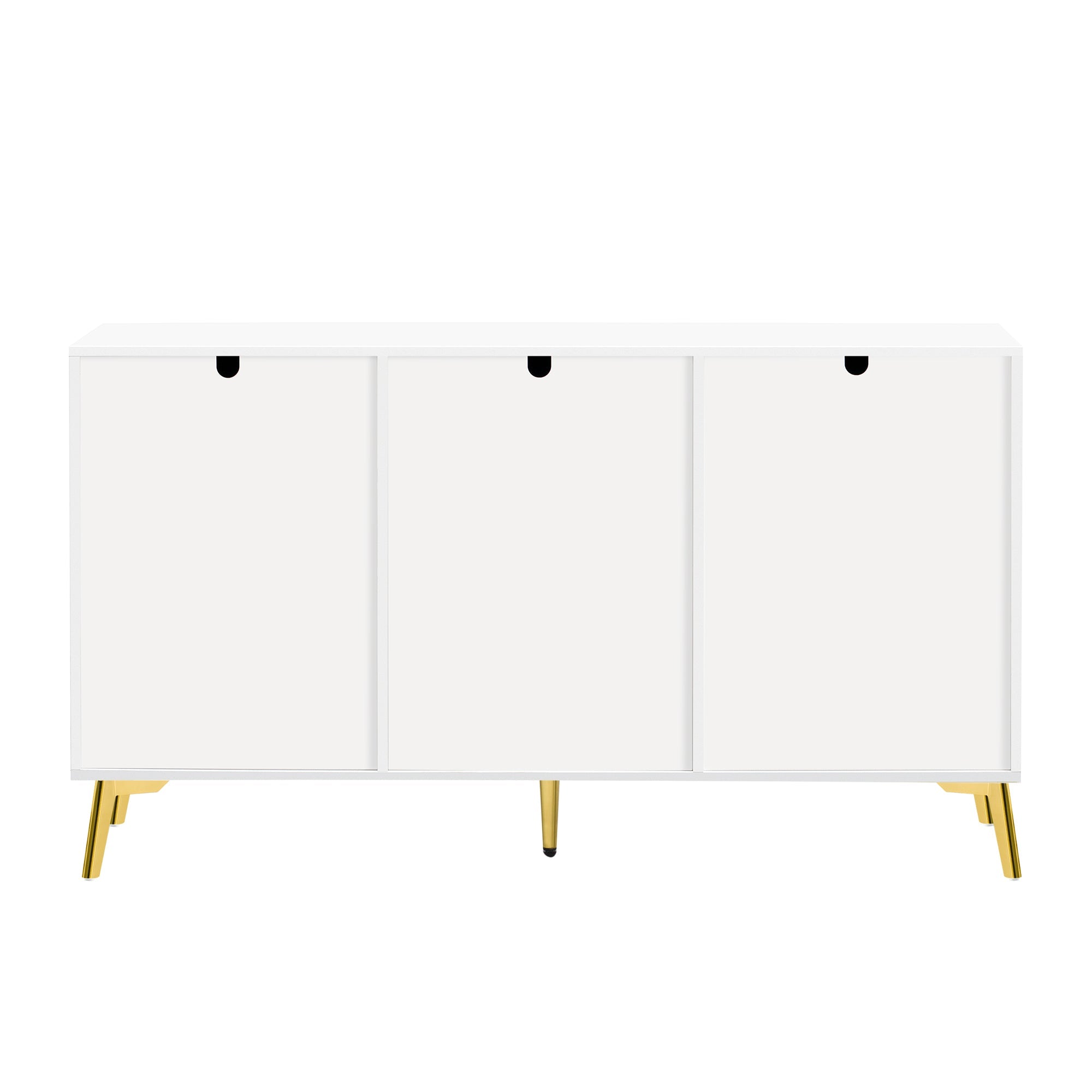 Logidon Dressoir Modern Wit 3-deurs Greeploos 140 cm