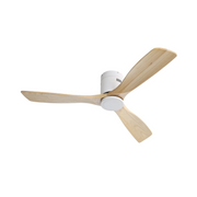 Logidon ventilator 52 inch met 3 massief houten bladen witte afstandsbediening