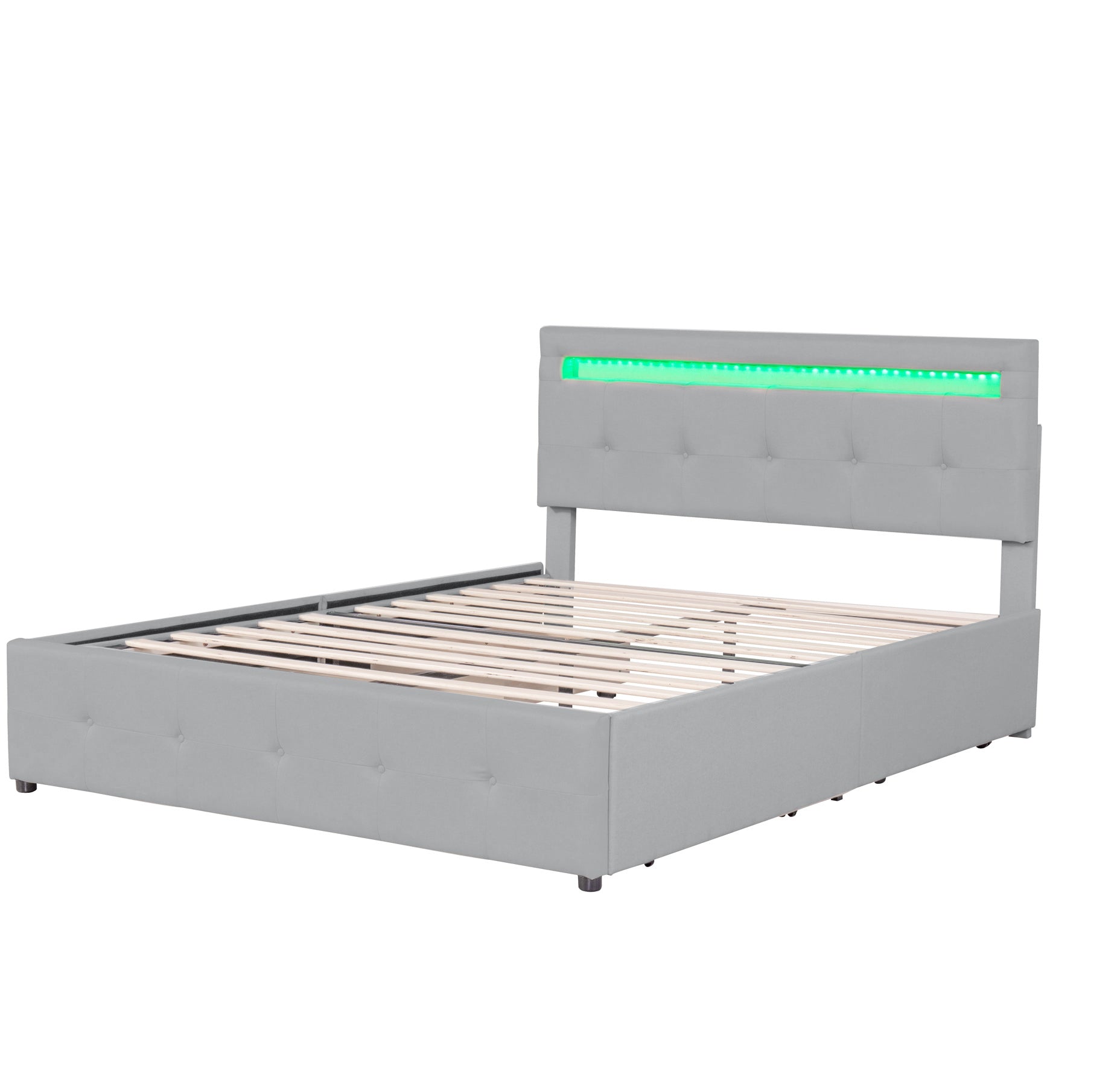 Logidon gestoffeerd bed 140x200 cm met LED hoofdbord en bedkast