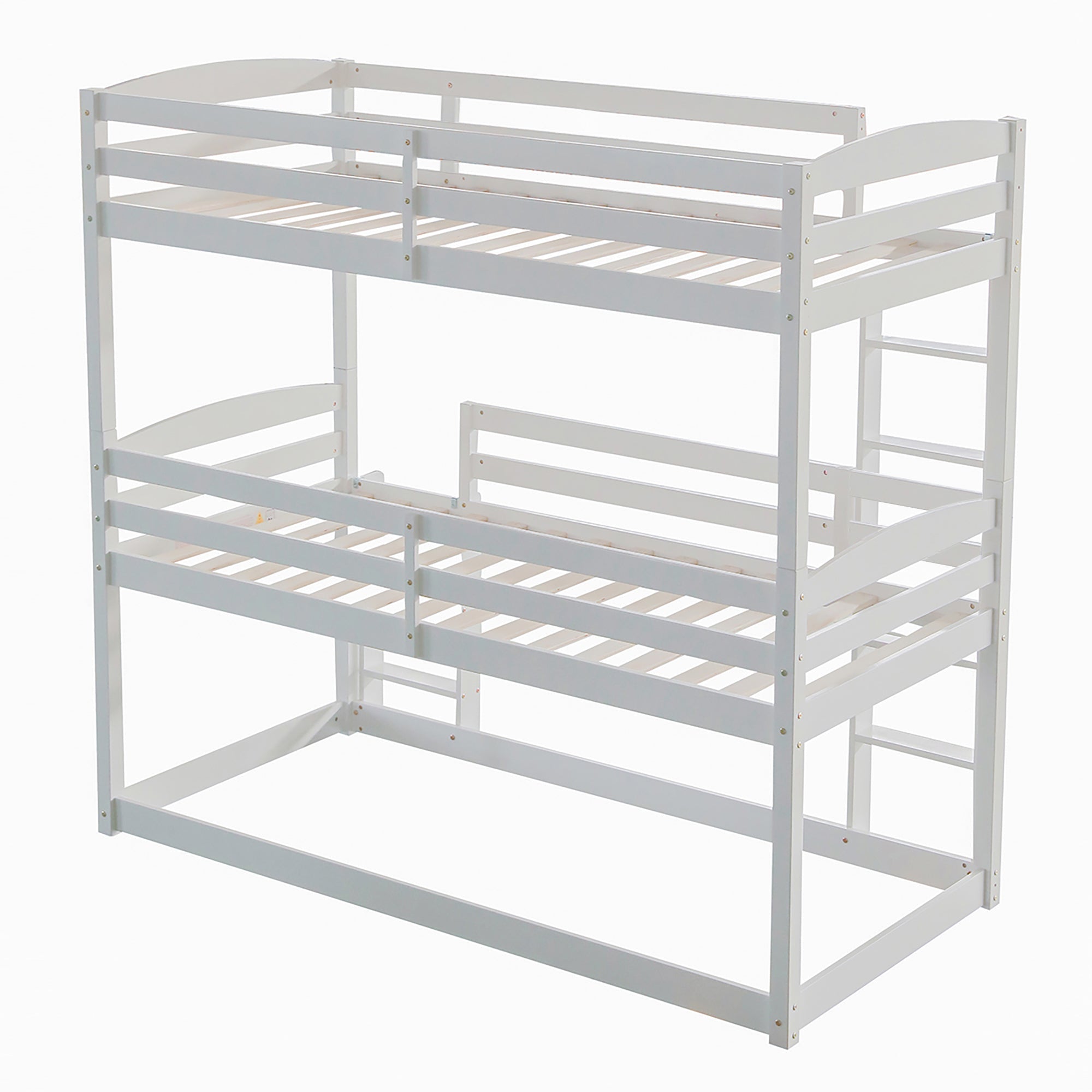 Logidon 3-persoonsstapelbed 90x200 cm wit hout - zonder matras