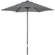 Logidon parasol Ø196 cm donkergrijs draaibaar met klapfunctie