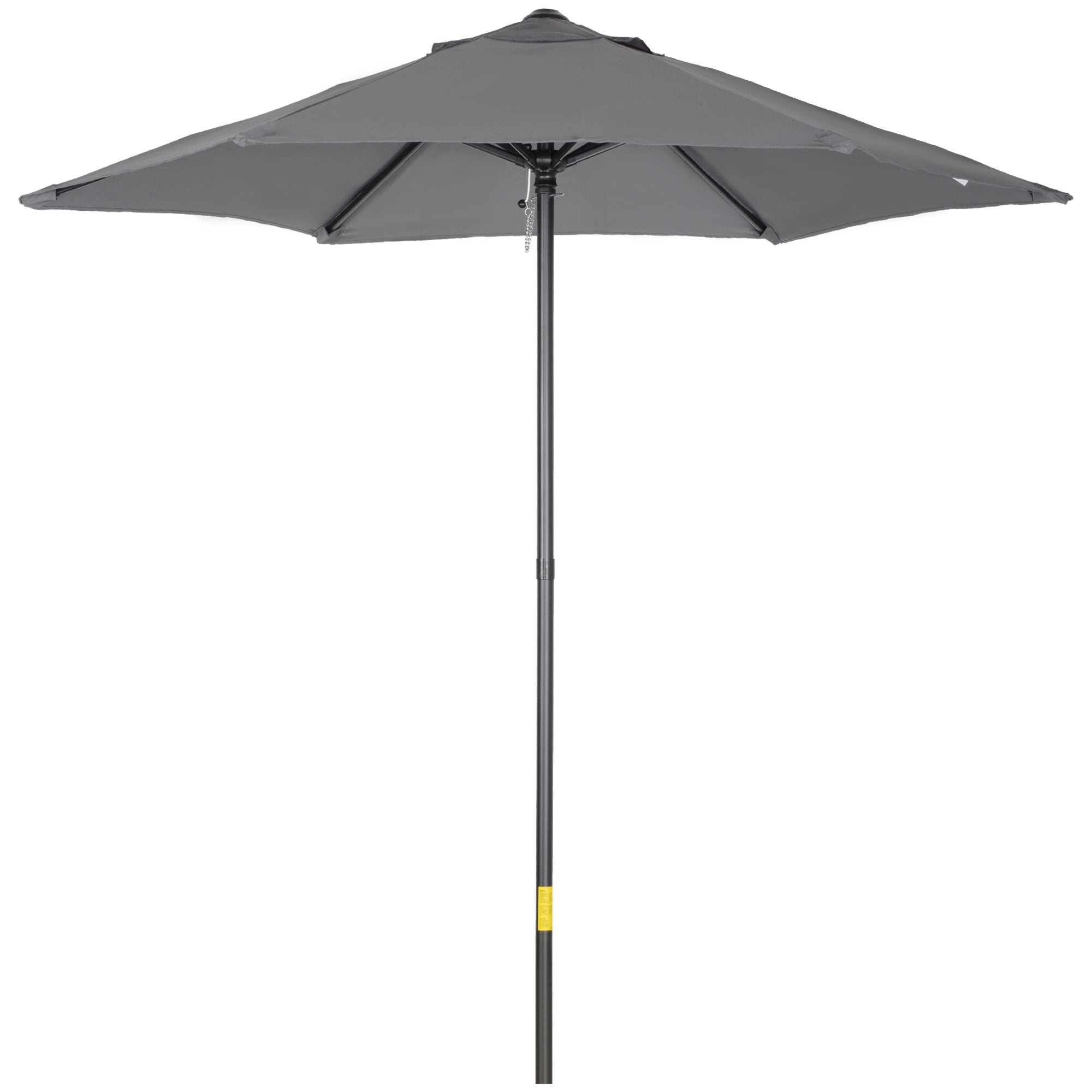 Logidon parasol Ø196 cm donkergrijs draaibaar met klapfunctie