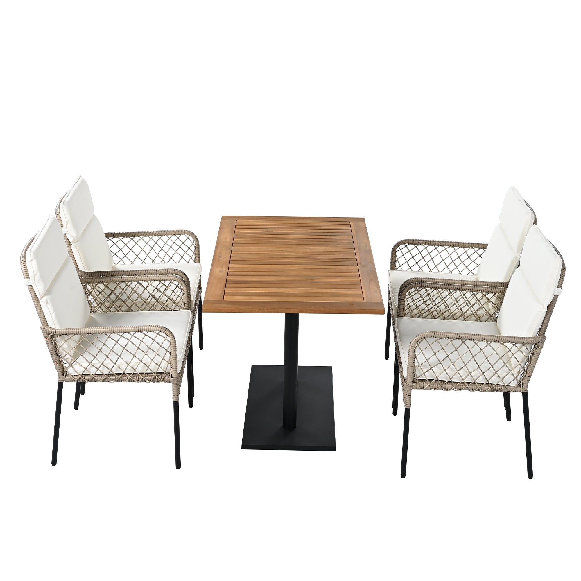 Logidon 5-delige buiten eettafelset, 4 personen, acaciahout