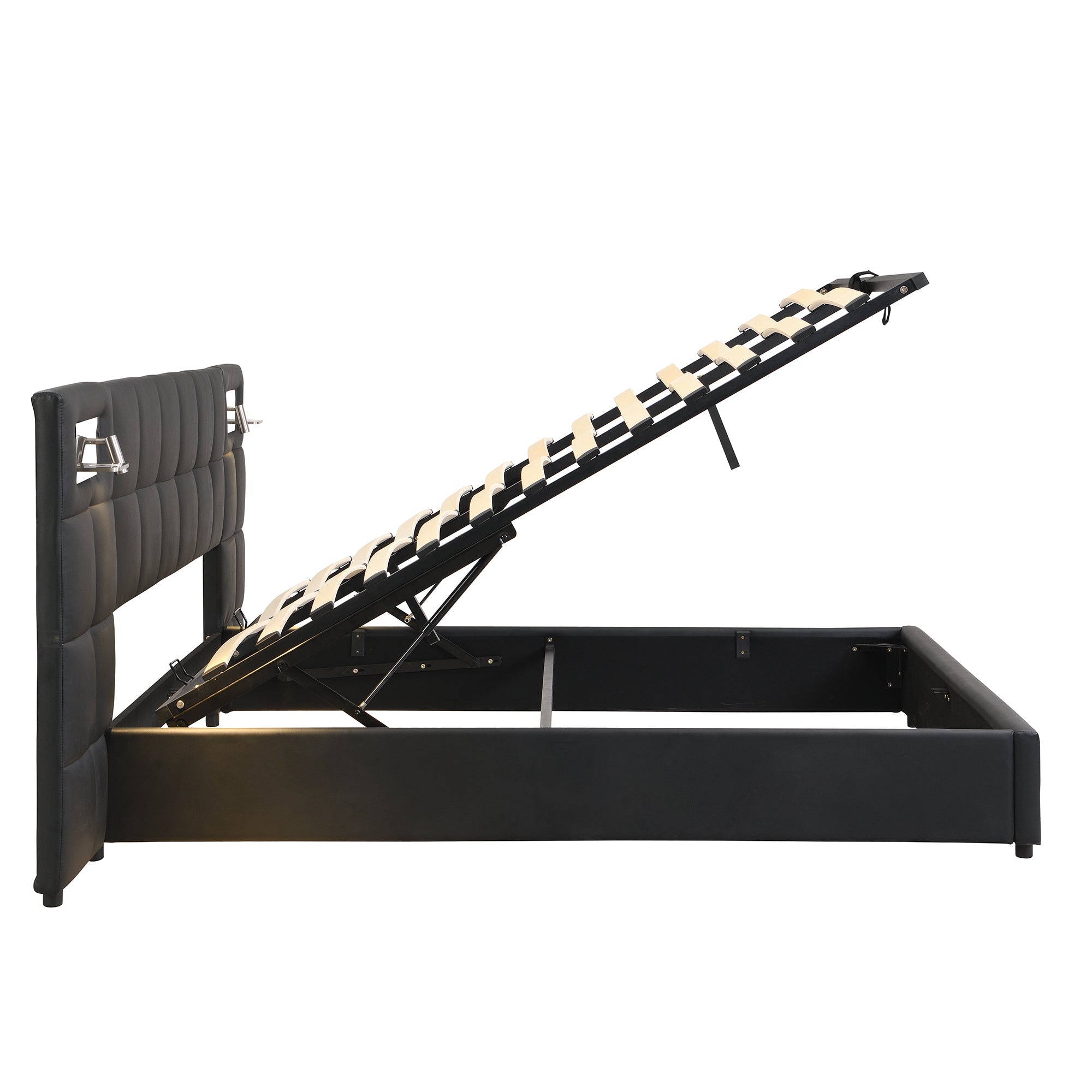 Logidon gestoffeerd bed 180 x 200 cm met USB poort en draadloos opladen