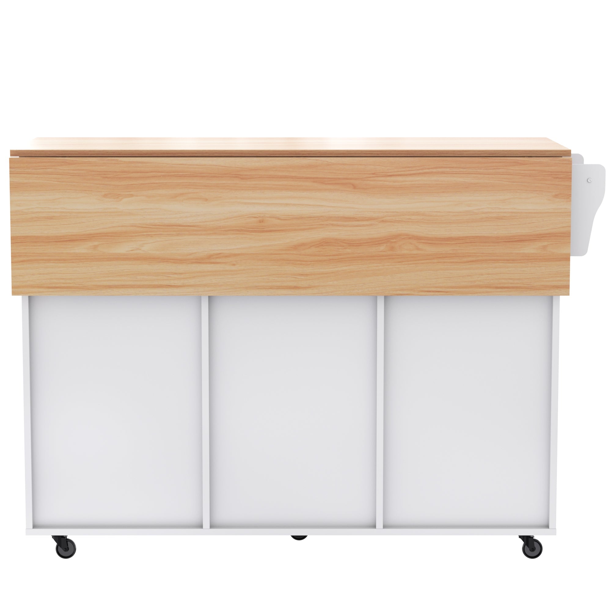 Logidon kitchen trolley solid wood worktop folding top white