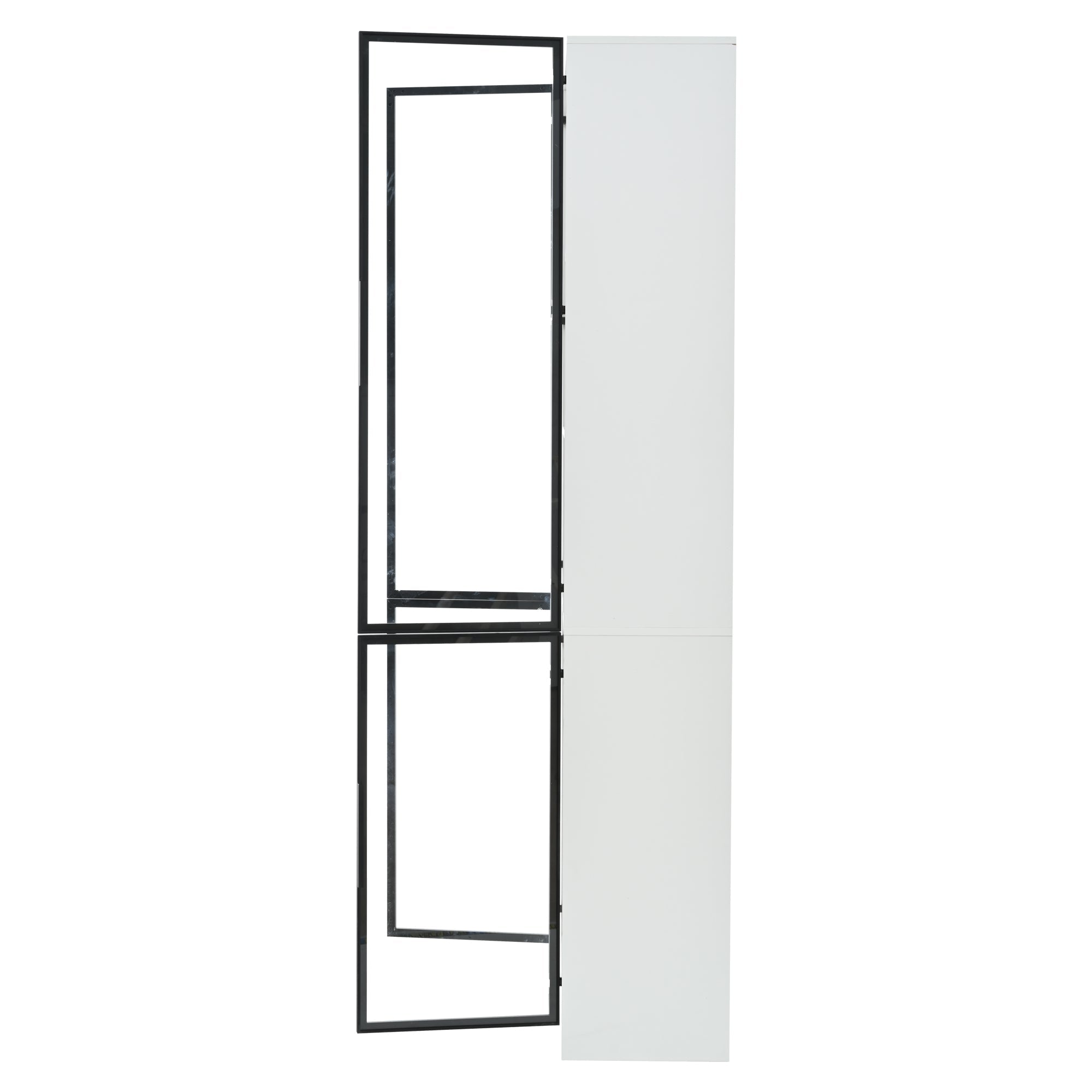 Logidon showcase 80x35x200 white glass doors LED lighting wine rack