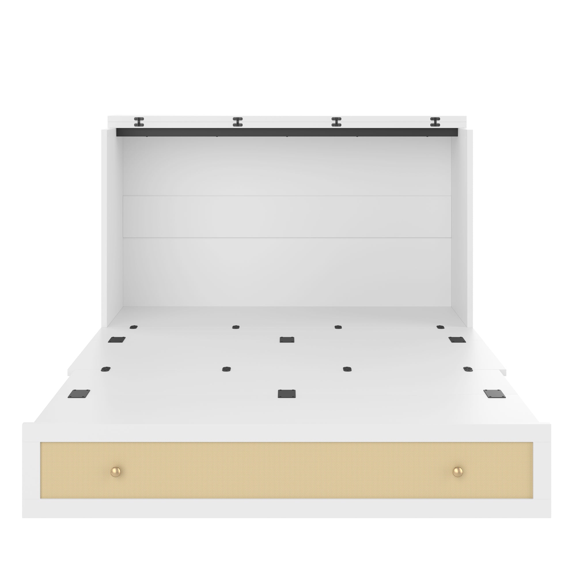 Logidon opklapbed 140x200 wit met USB-aansluiting en lades