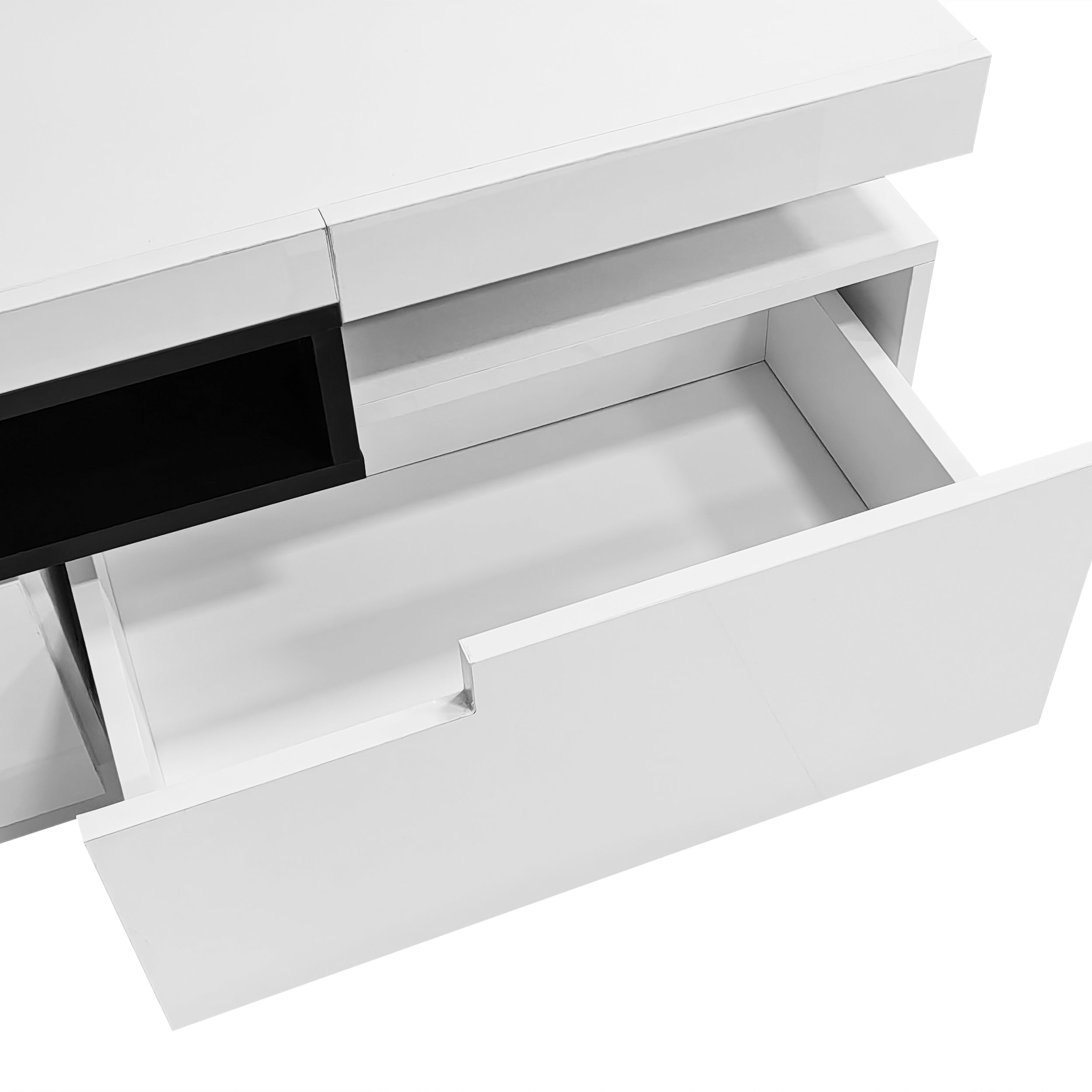 Logidon Elegant hoogglans TV-meubel wit 160x39x42cm met LED