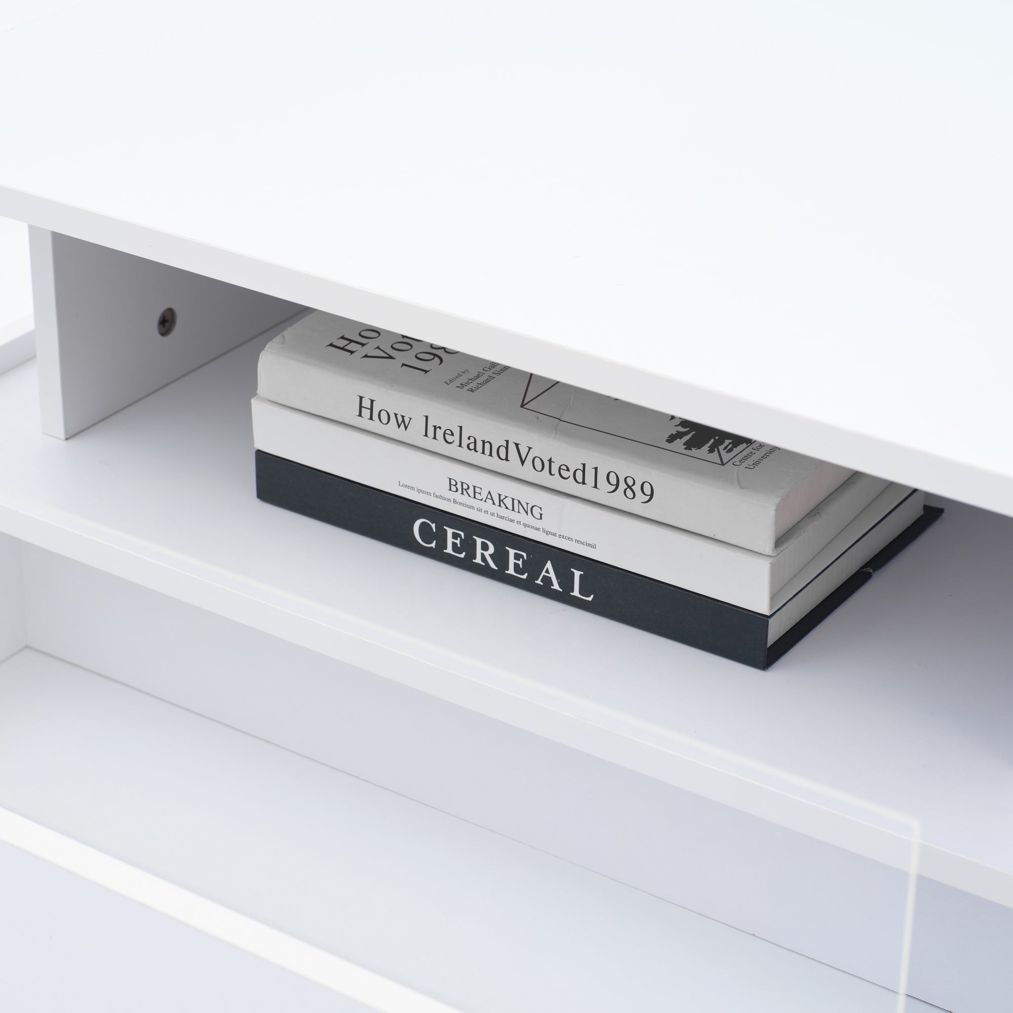 Logidon witte hoogglans salontafel 70x70x41 cm met LED-verlichting