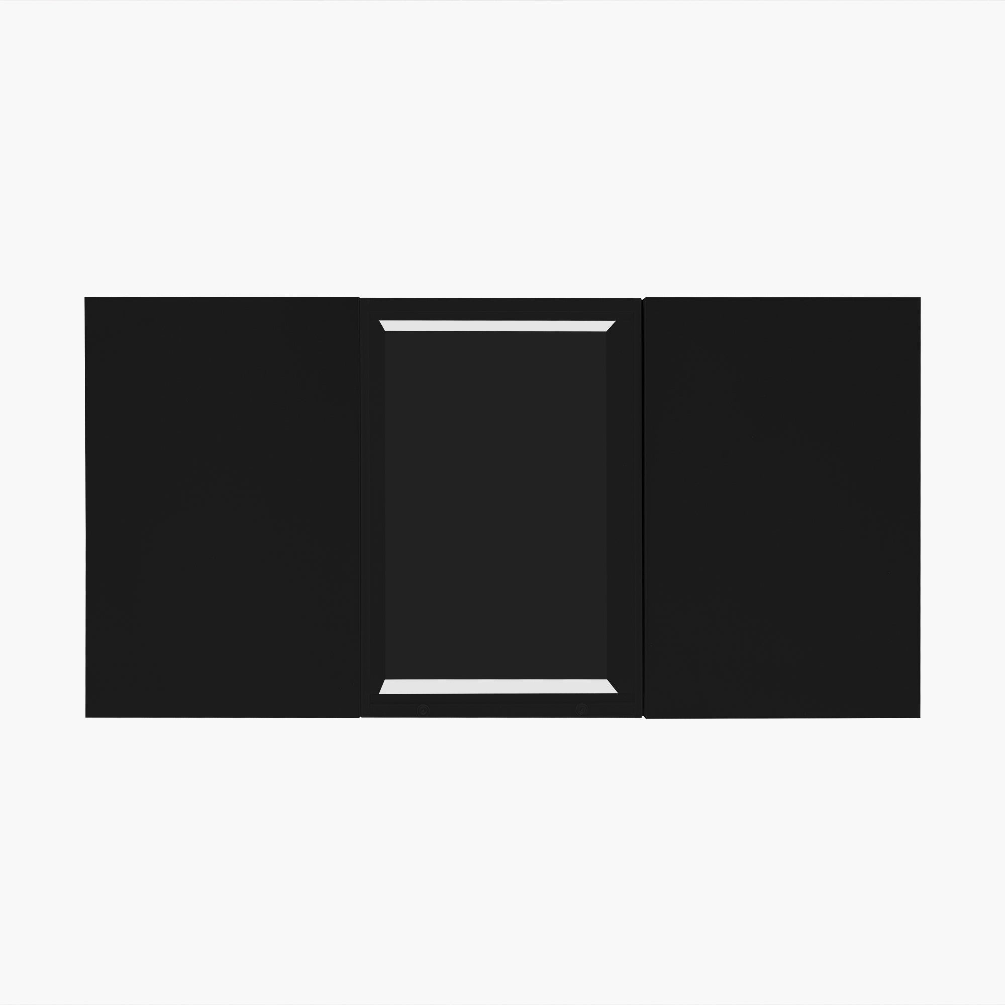 Logidon Zwarte salontafel 100x50x35,5 cm glaspanelen LED