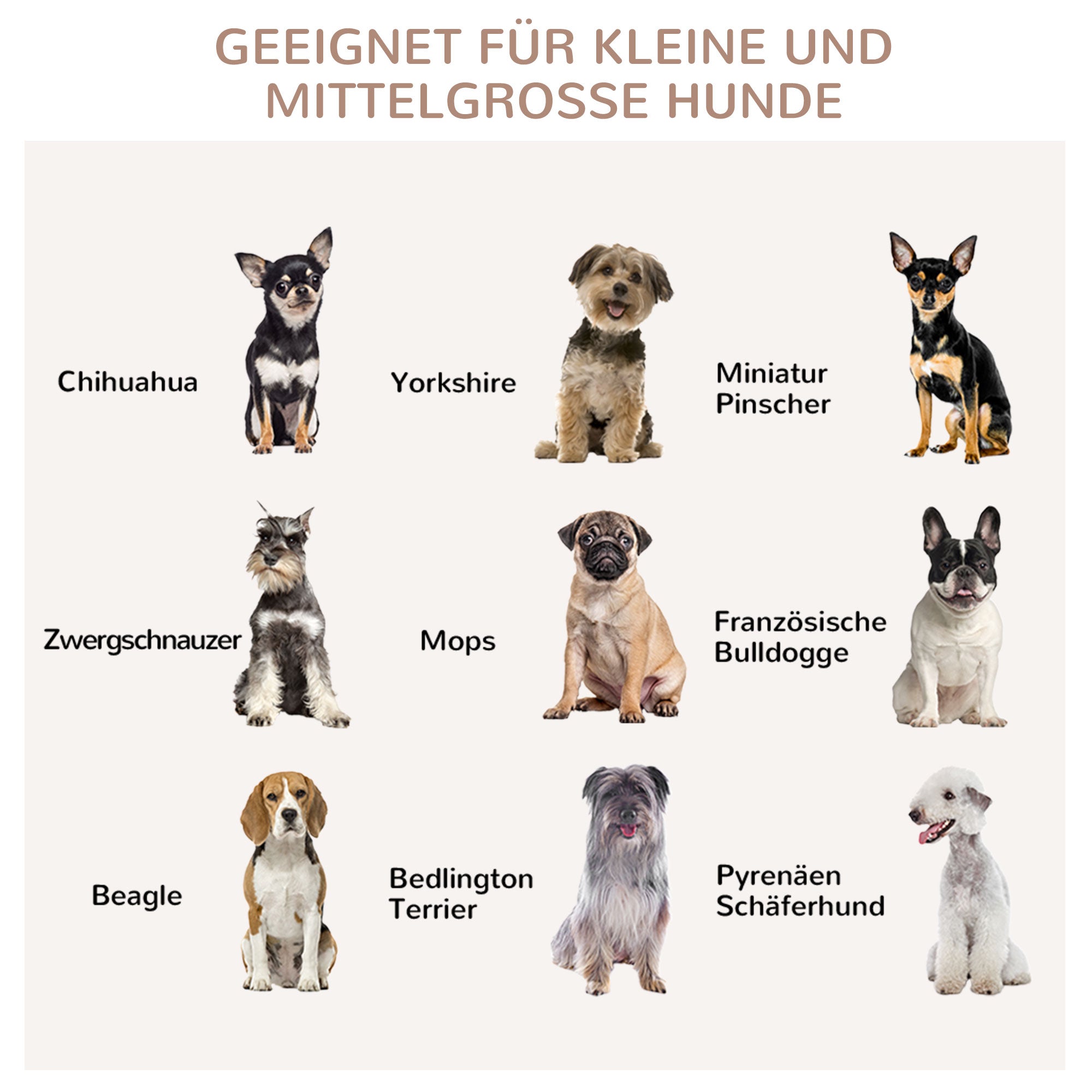 Logidon hondenkooi naturel hout crème wit 82,5×57×72 cm met kussen