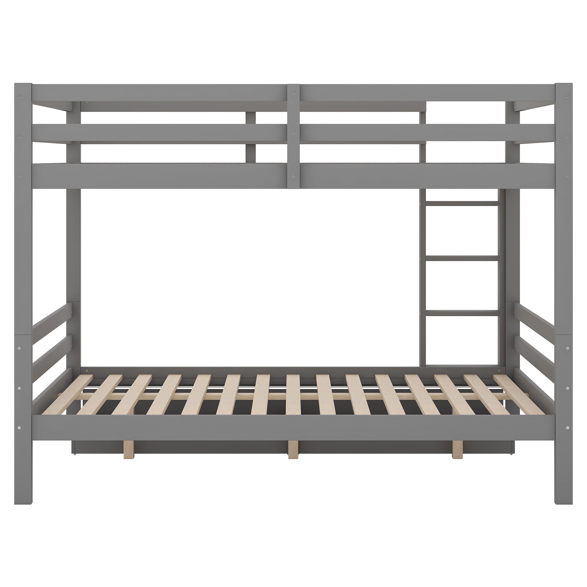Logidon stapelbed 140x200 cm grijs met opbergruimte en lades
