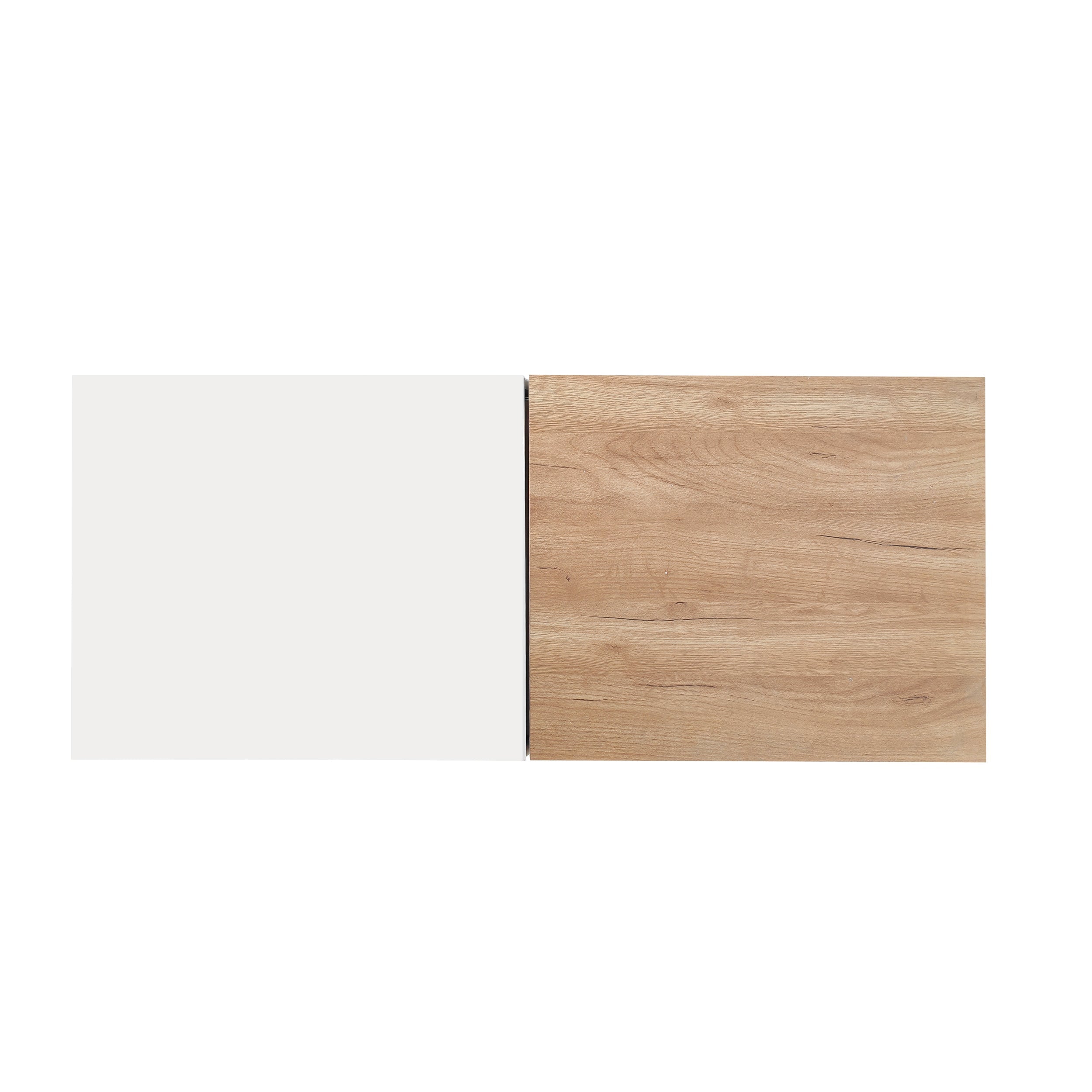 Logidon Uitschuifbare salontafel 120x50 natuurlijke lades kleurblokstructuur