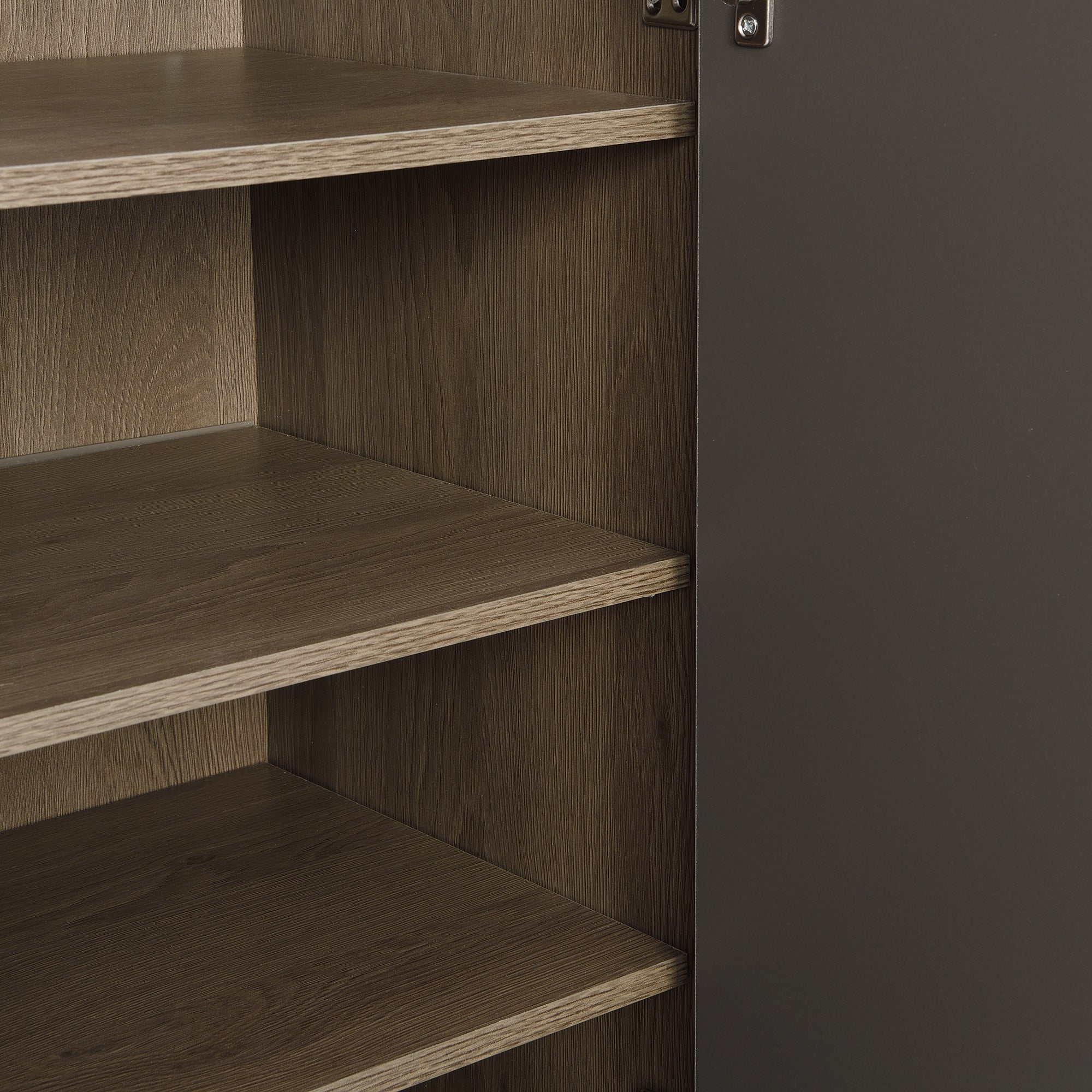 Logidon Schoenenbank Grijs Met Gewatteerde Zitting Verstelbare Planken 140x35x110 cm