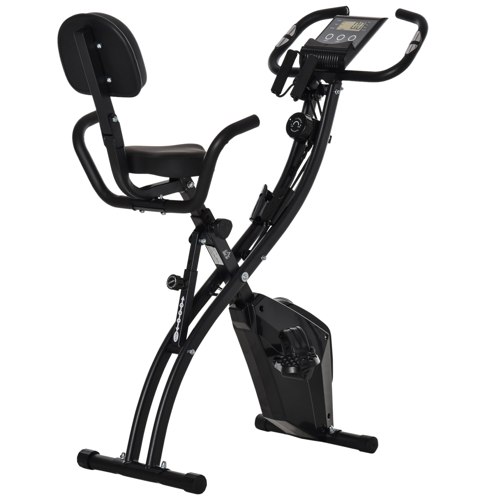 Logidon 2-in-1 fietstrainer opvouwbaar staal zwart