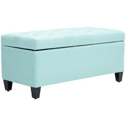 Logidon Groen Gestoffeerde Bank Met Opbergruimte Fluweellook 100x40x44 cm