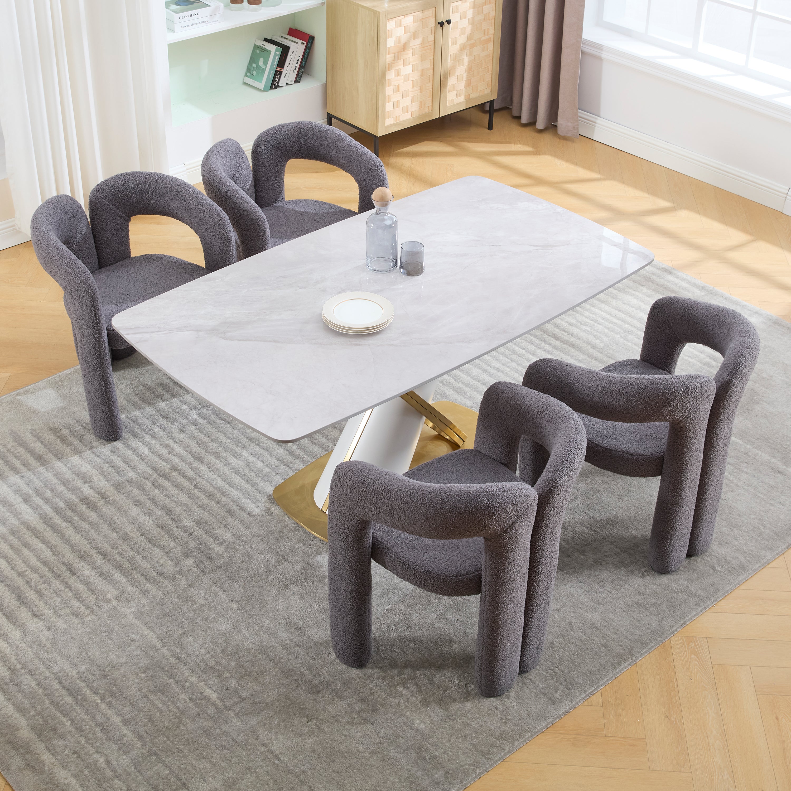 Logidon Premium Teddystoel met Ergonomische Rugleuning