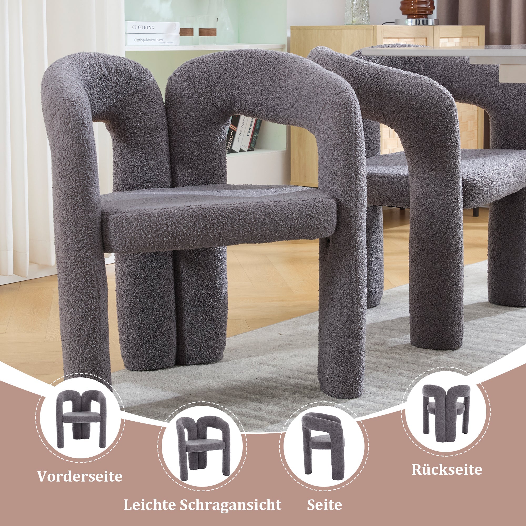 Logidon Premium Teddystoel met Ergonomische Rugleuning