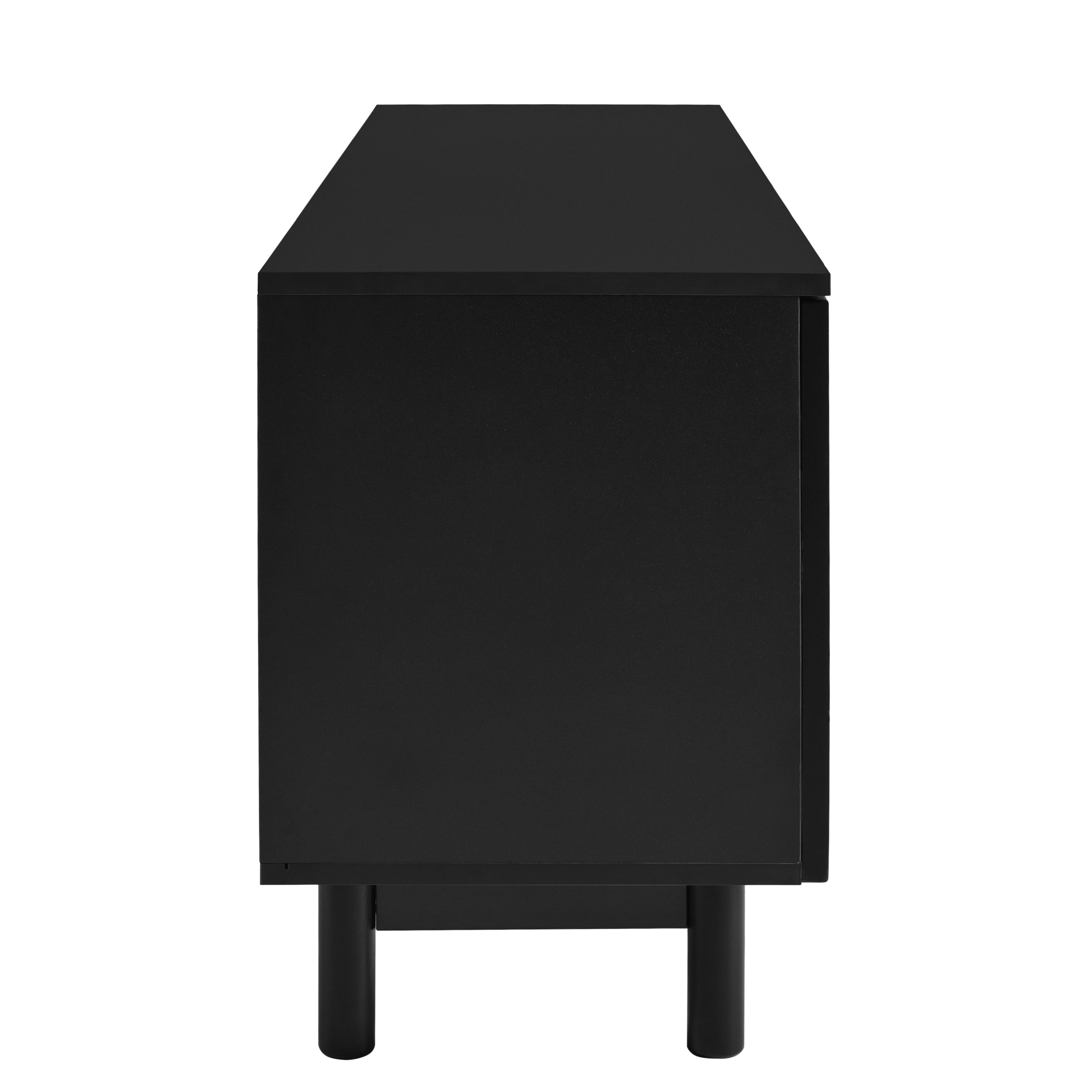 Logidon Modern Black TV Cabinet 175 cm Adjustable Panels